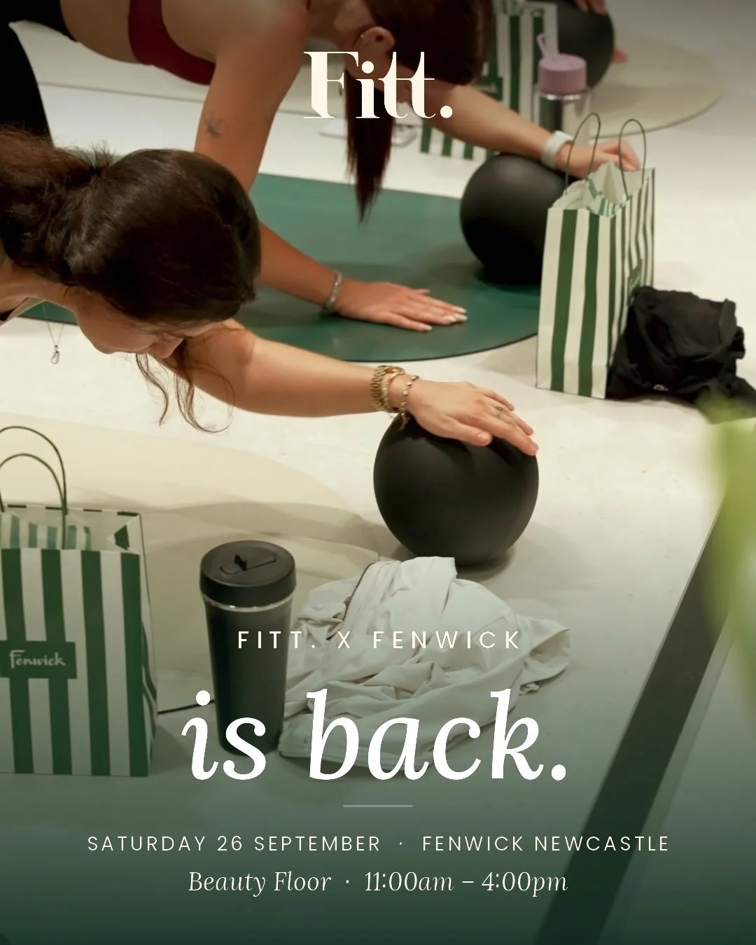 Round two is calling&hellip; 🤍✨

Fitt. x Fenwick is back for another signature Mat Pilates experience in the heart of Newcastle.

Expect 45 minutes of movement, strength and sculpt, an exclusive Fitt. x Fenwick goodie bag, and all the energy of the 