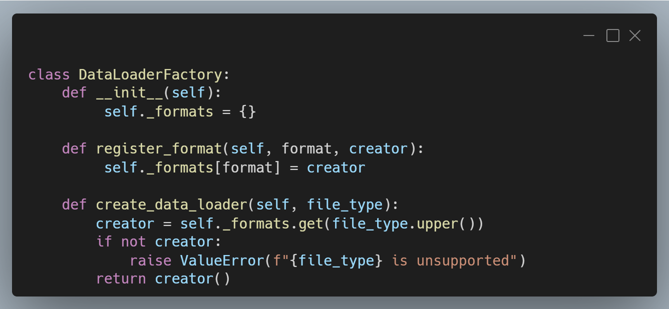 DataLoaderFactory class