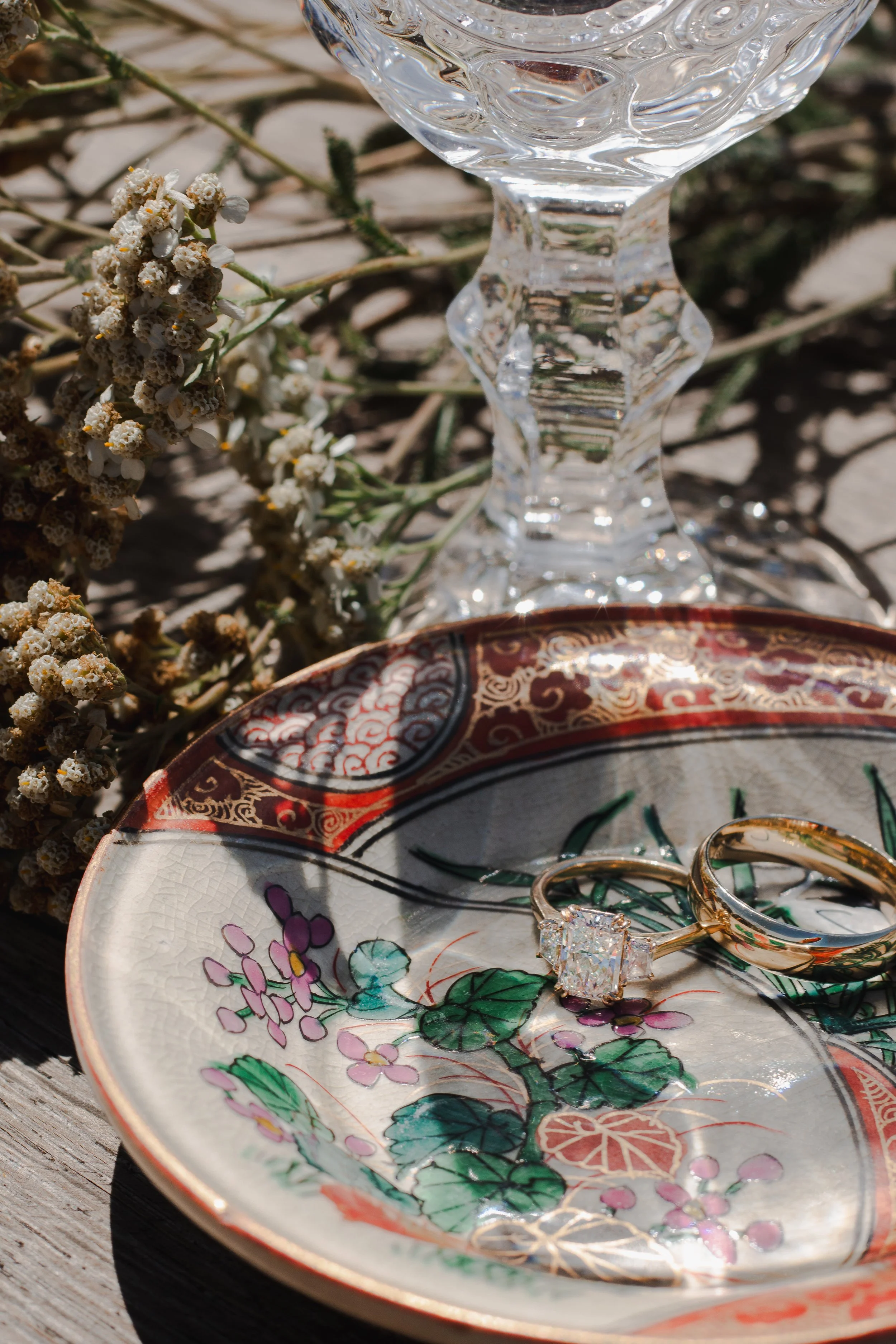  Wedding rings and heirloom-inspired details photographed at a private ranch wedding in Bend, Oregon 