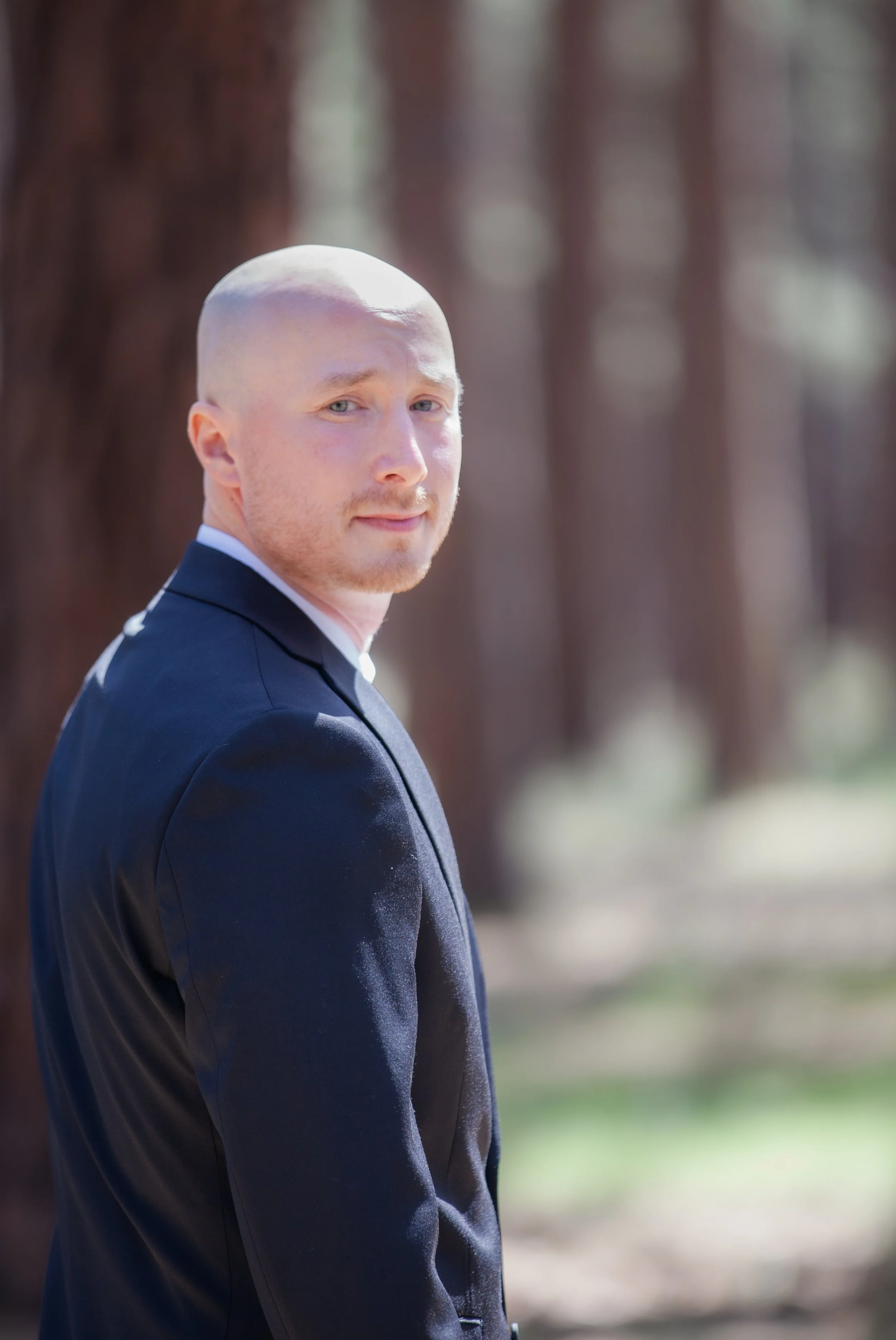 Timeless groom portrait inspired by editorial storytelling. Five Pines Lodge Sisters Oregon.
