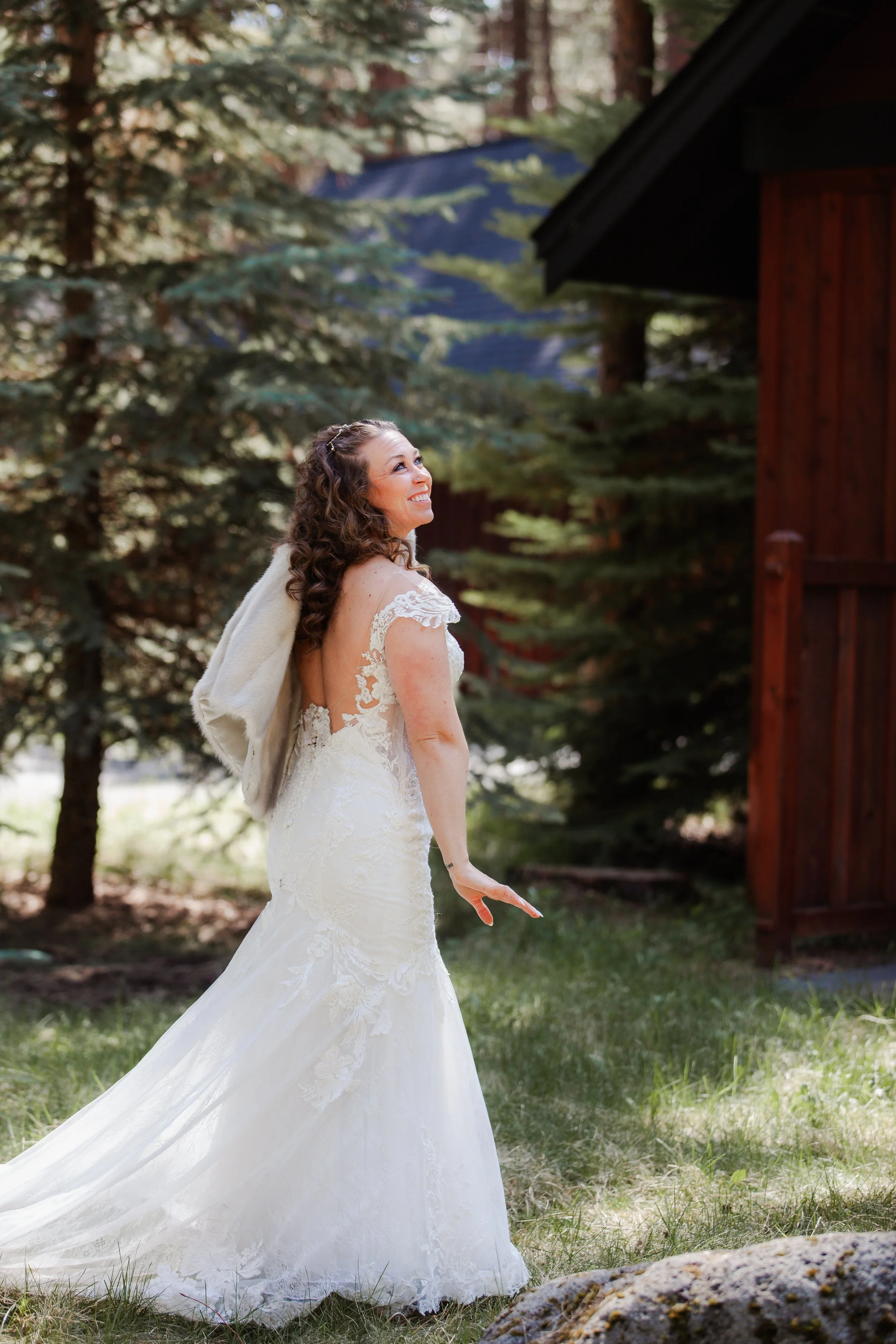 Editorial bridal portrait celebrating timeless elegance. Sisters Oregon.