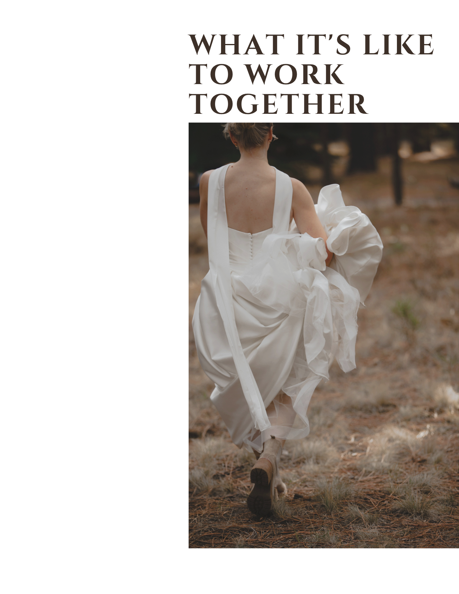 Editorial wedding photograph capturing the movement of a bride's dress during a quiet moment, photographed with timeless storytelling by Dominique Noël Photography.