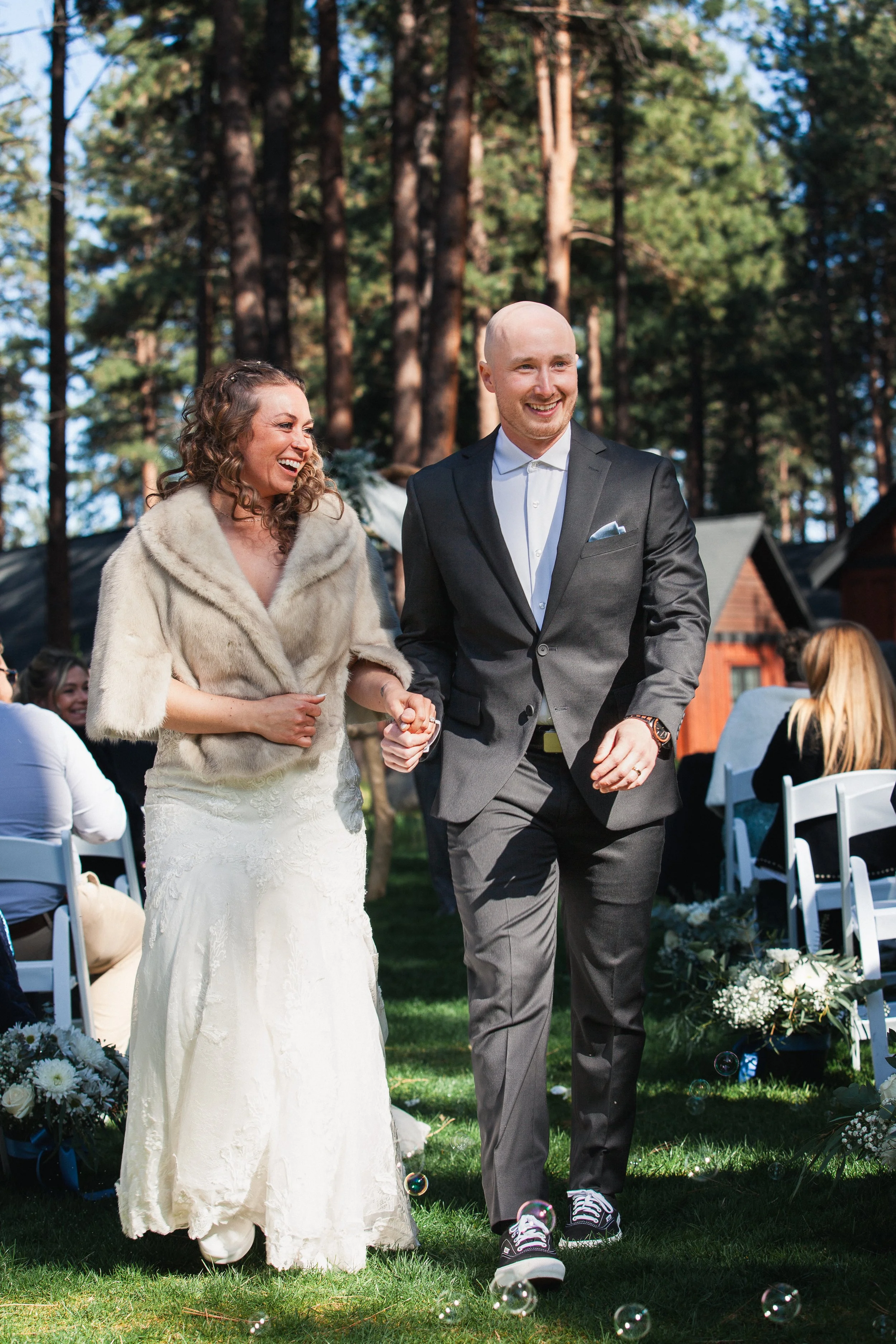 Editorial wedding ceremony documenting genuine emotion and timeless moments. Sisters Oregon.