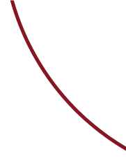 A red curved line on a white background.