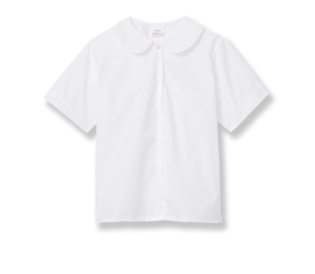Peter Pan Collar Blouse Short Sleeve