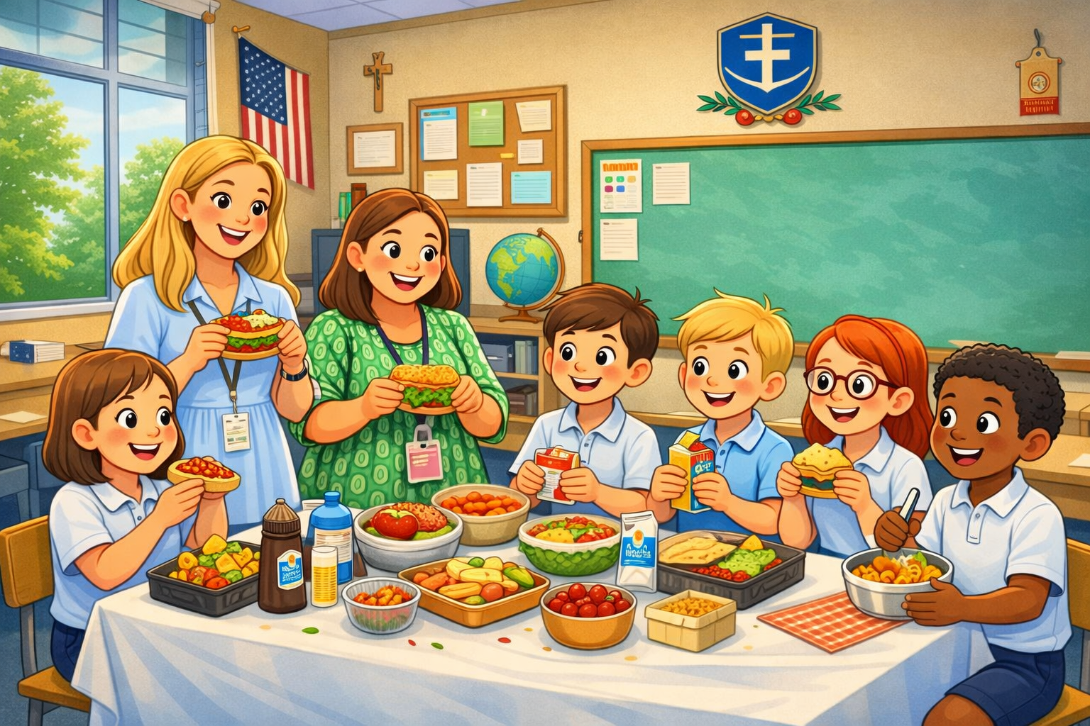Lunch with Mrs. Hess and Mrs. Nilsen