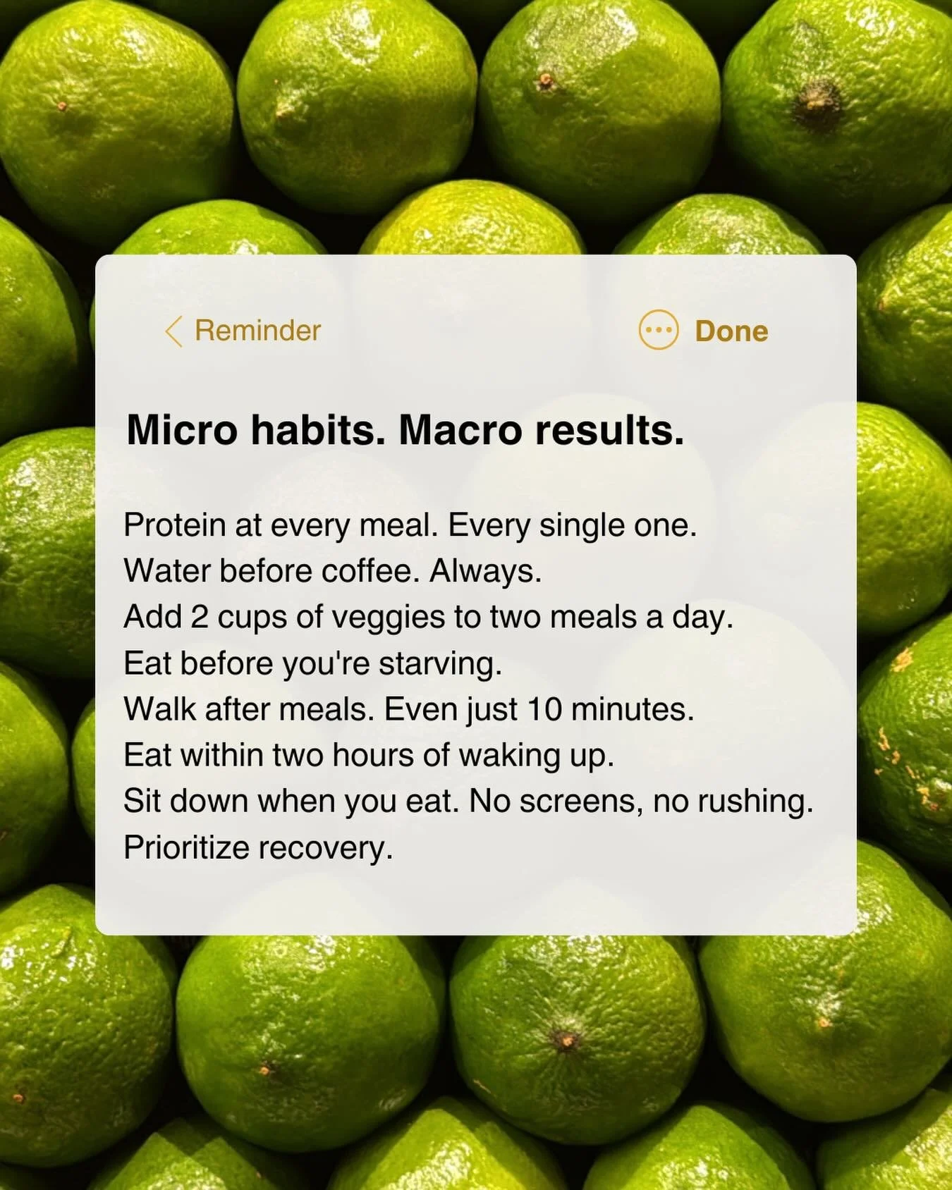 You don&rsquo;t need an extreme diet. You need better daily habits and a plan that actually works for you. 👇

These eight shifts sound simple because they are. But simple doesn&rsquo;t mean easy, and it definitely doesn&rsquo;t mean ineffective.

As