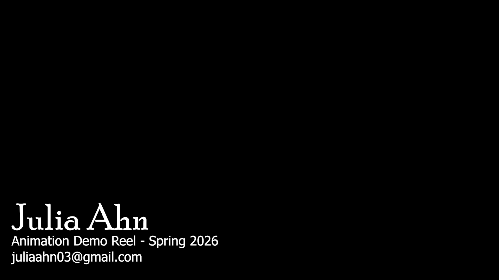 Animation Demo Reel 2026