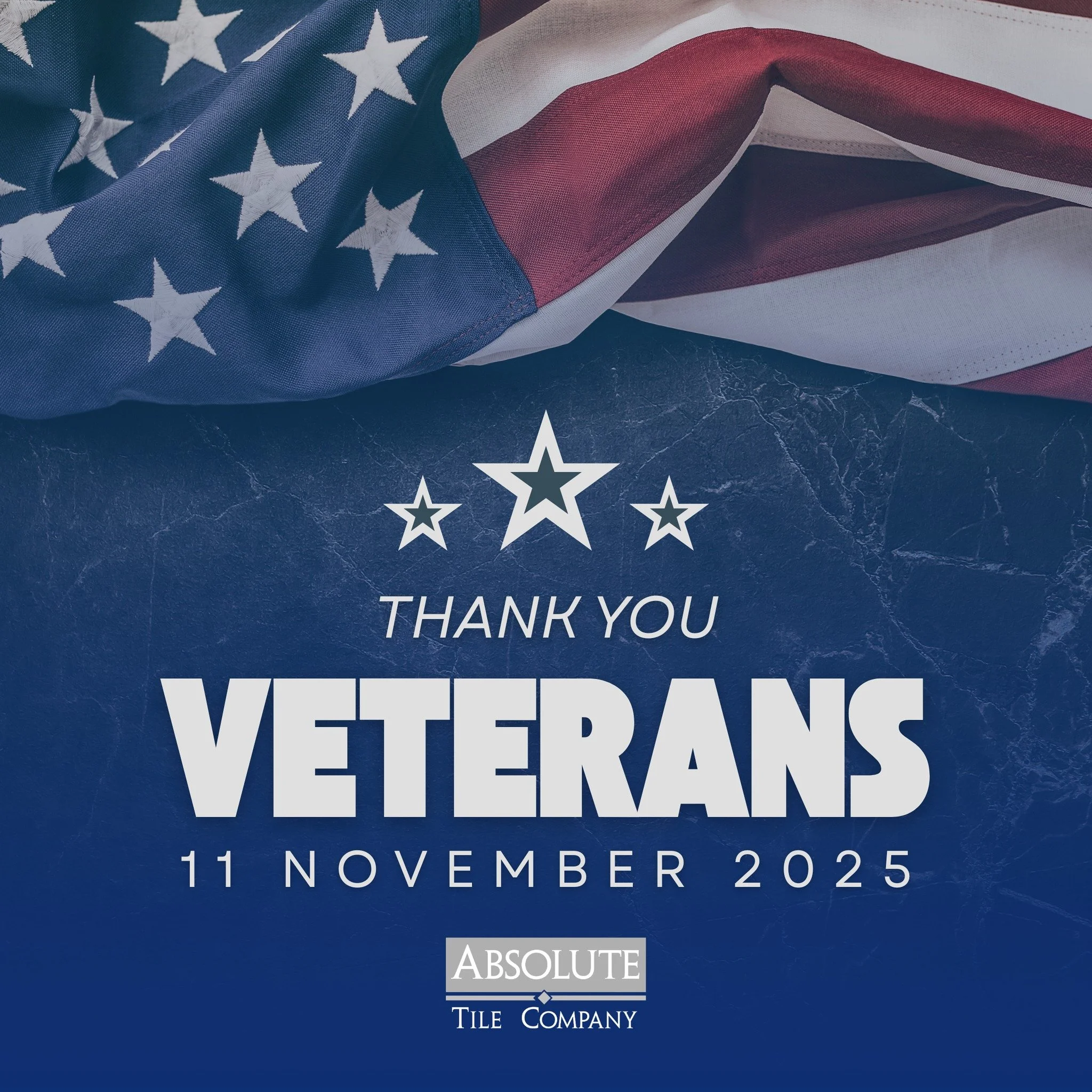 🇺🇸 Honoring Our Heroes 🇺🇸 

Today and every day, we proudly honor the brave men and women who have served our country. Your courage, sacrifice, and commitment to protecting our freedoms inspire us all.

From all of us at Absolute Tile Company &md