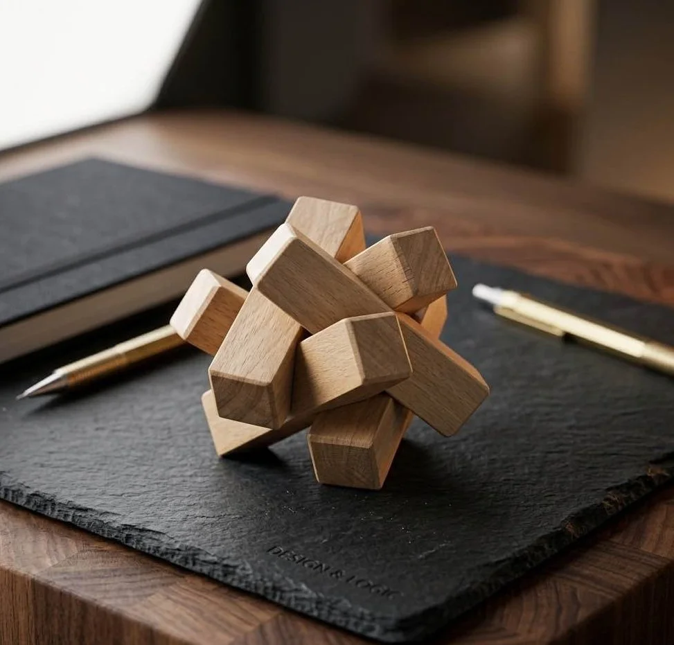 Star-shaped wooden puzzle / 250 pcs