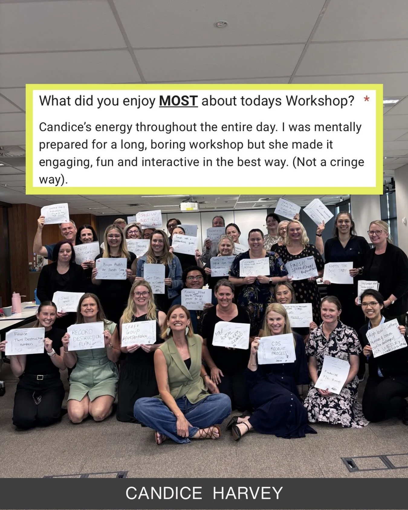 I got home after running an 8am&ndash;4pm workshop yesterday, kicked my (yet again, painful) shoes off&hellip; and opened up this feedback:

&ldquo;I was mentally prepared for a long, boring workshop - but she made it engaging, fun and interactive in