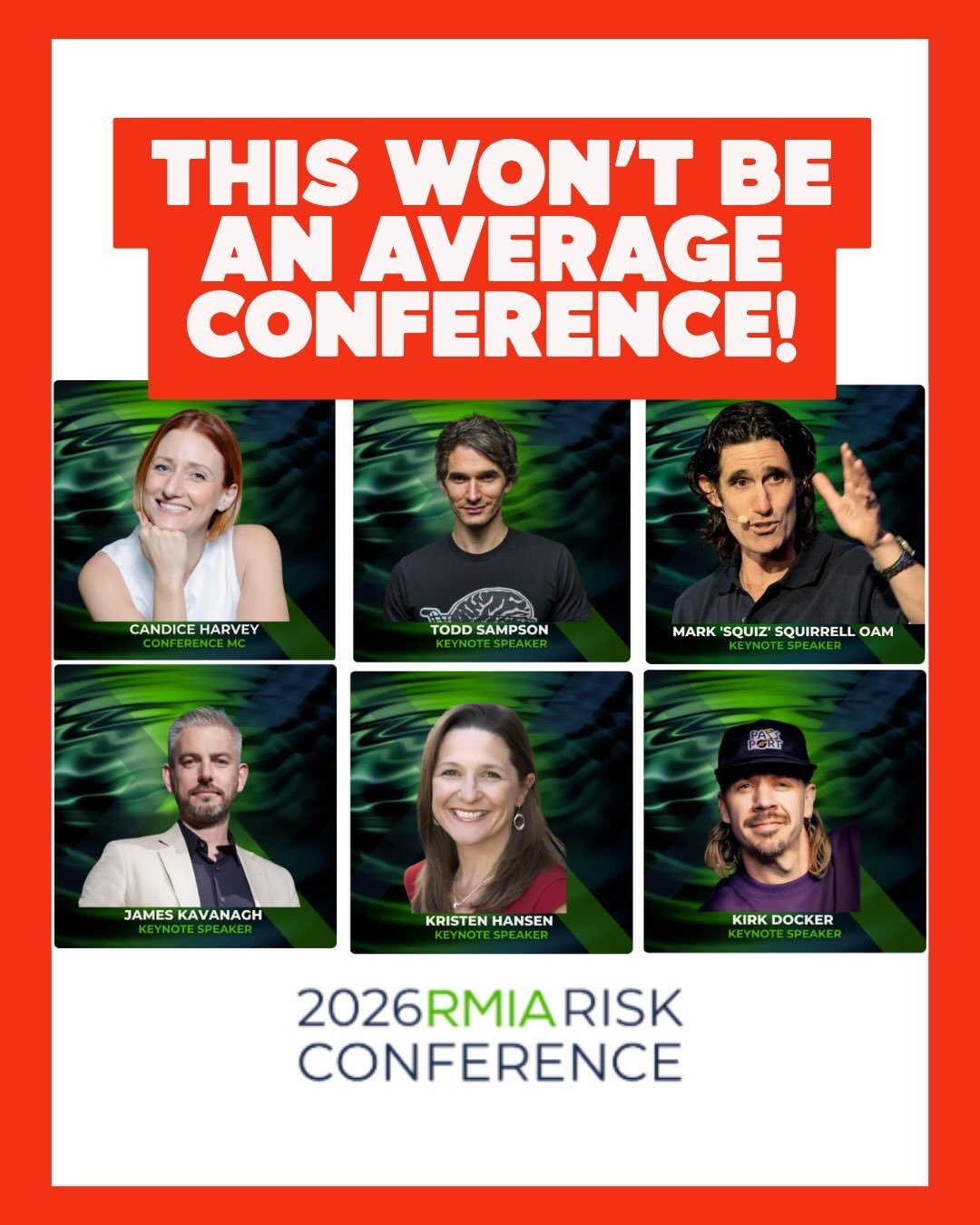 THIS. WON&rsquo;T. BE. YOUR. AVERAGE. CONFERENCE.

As I board my flight to Canberra and get ready for the week ahead with RMIA - Risk Management Institute of Australasia - I&rsquo;m putting the final touches on my speaker notes&hellip;

And I can off