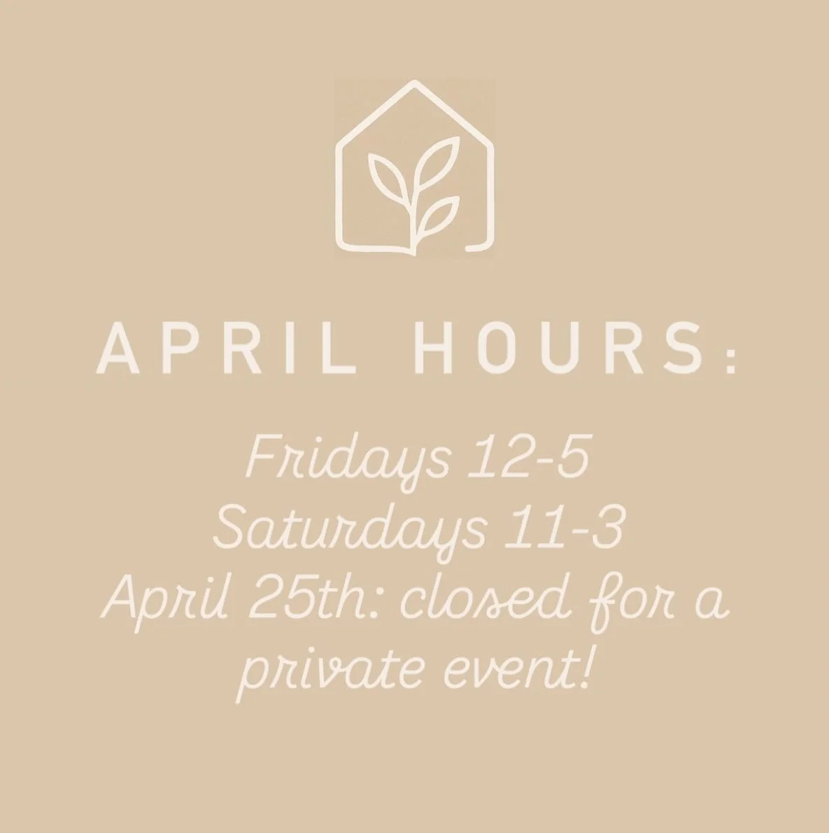 Hello April 🌷
The Hygge Ha&uuml;se is open Fridays &amp; Saturdays for the rest of this month! 
We can&rsquo;t wait to welcome you in ✨

🌸See you at the Spring in the Valley Market April 25th (10-5) @ Glenwood Hall - Driftwood