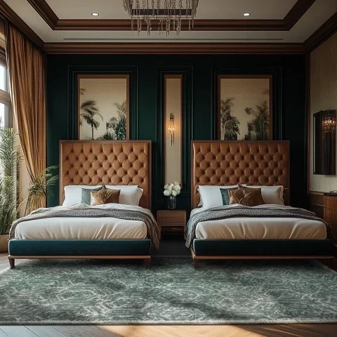 The Delos - Custom Rug Guestroom