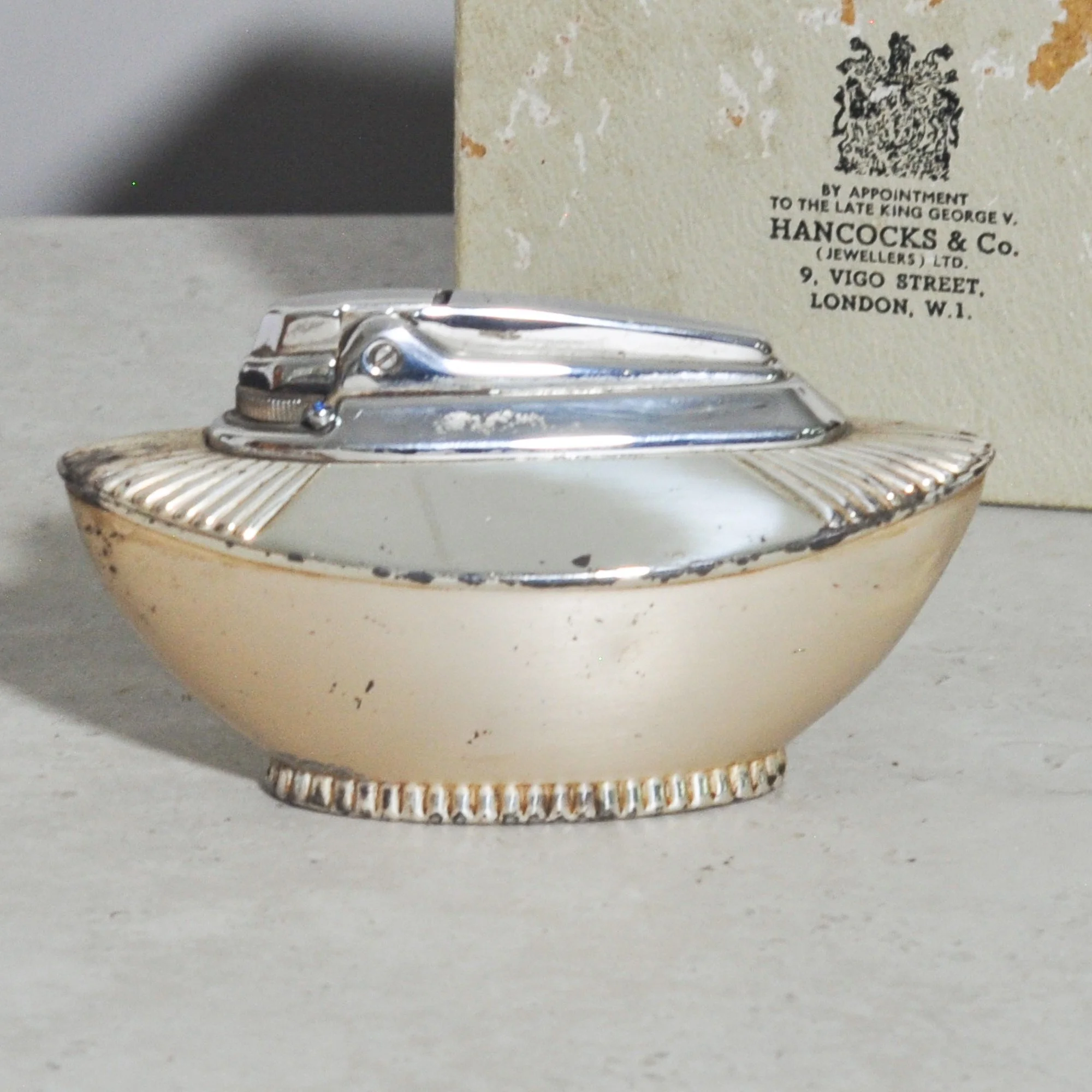 Much Loved Vintage Ronson Table Lighter with Original Box