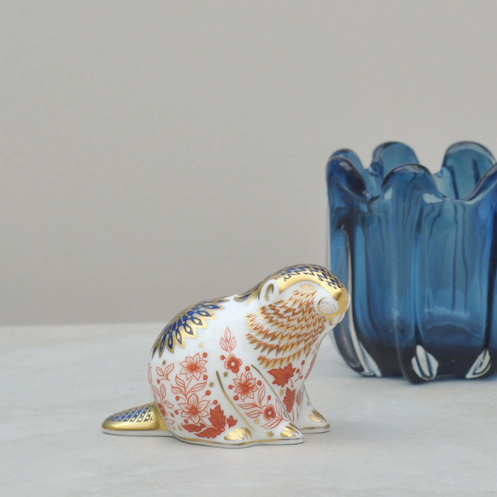 Royal Crown Derby Beaver Paperweight