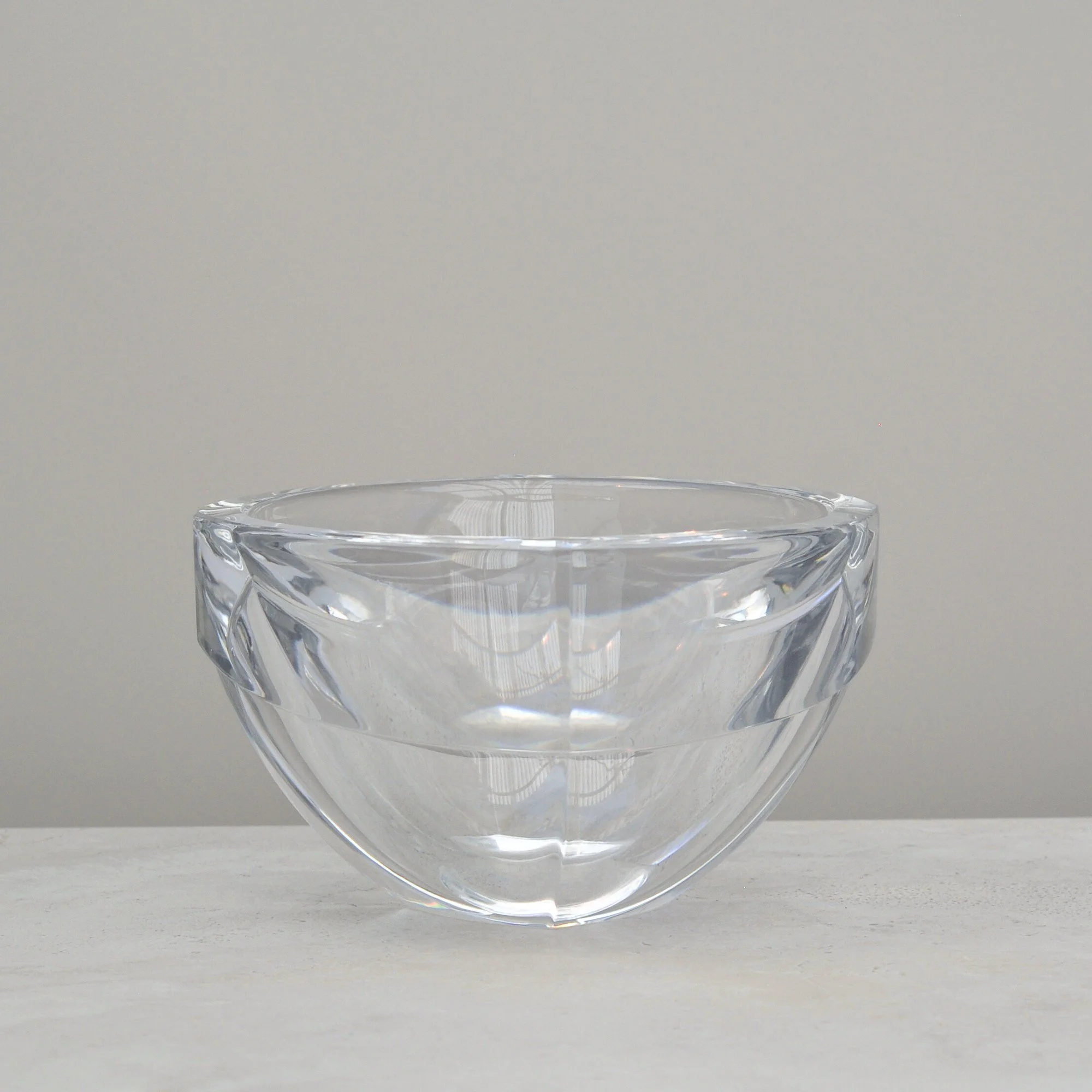 orrefors-lancelot-swedish-crystal-bowl-sculptural-cut-glass-reflective-design-front-angle.jpg