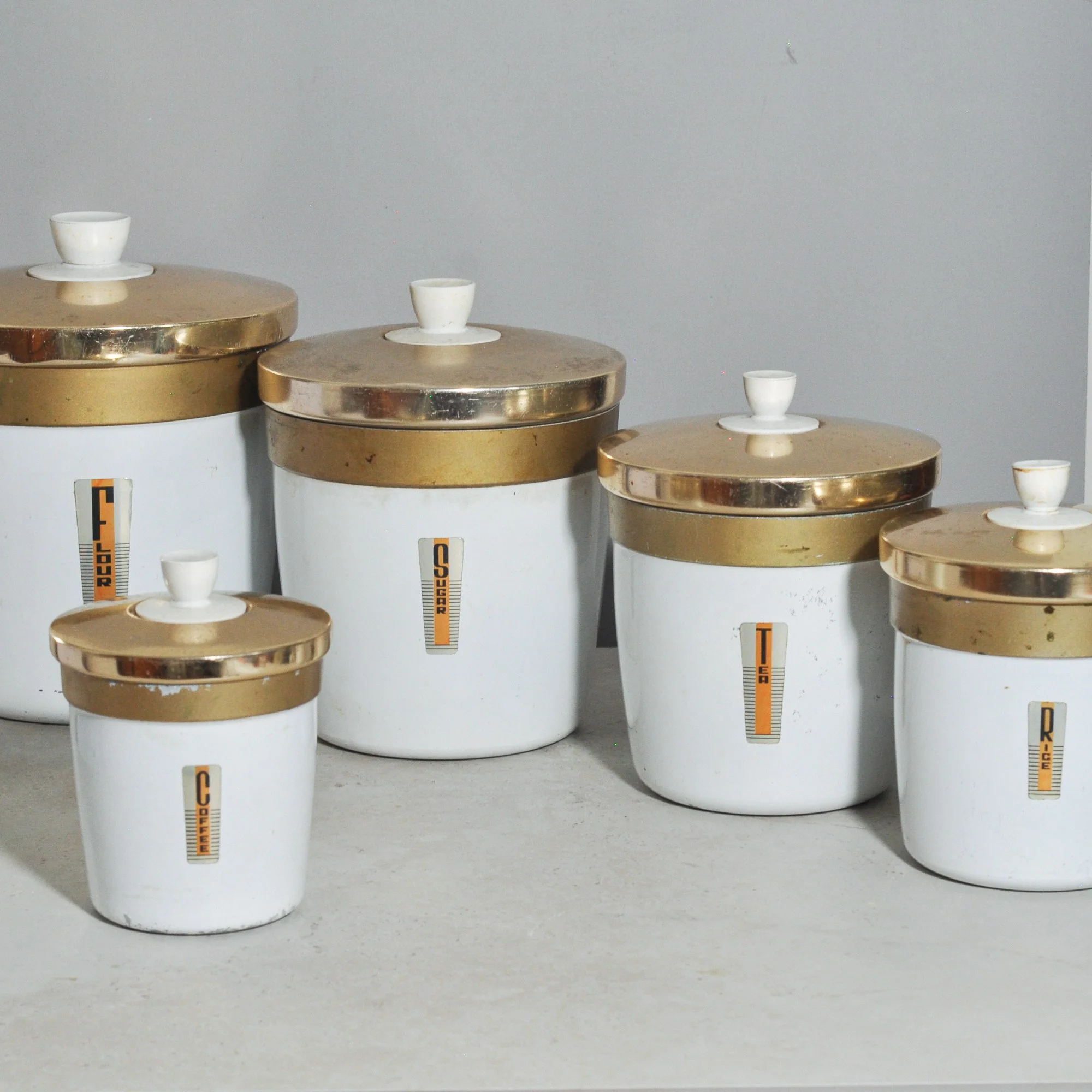 Design Cool Vintage Waratah “Deluxe” Aluminium Kitchen Canister Set