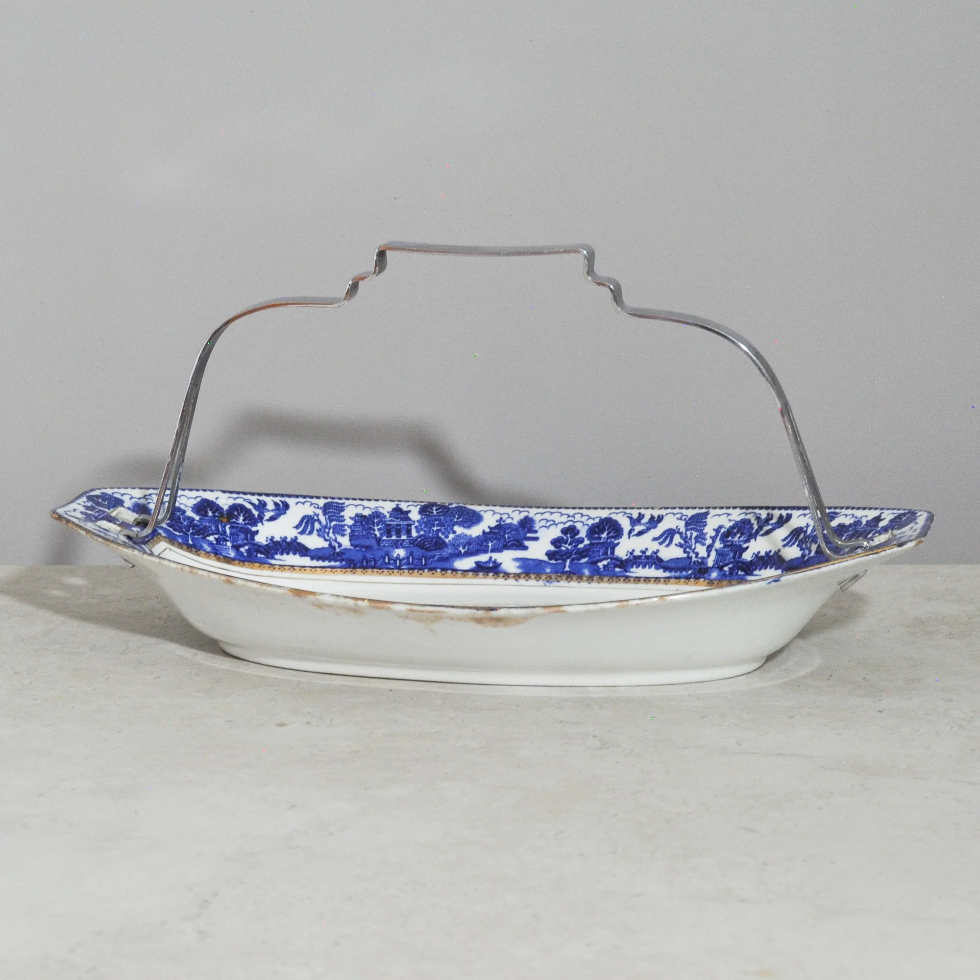 Something Special Myott Blue and White Serving Basket