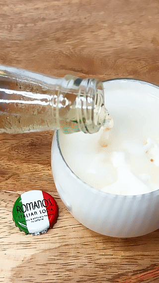 Romanos Italian soda vanilla bean