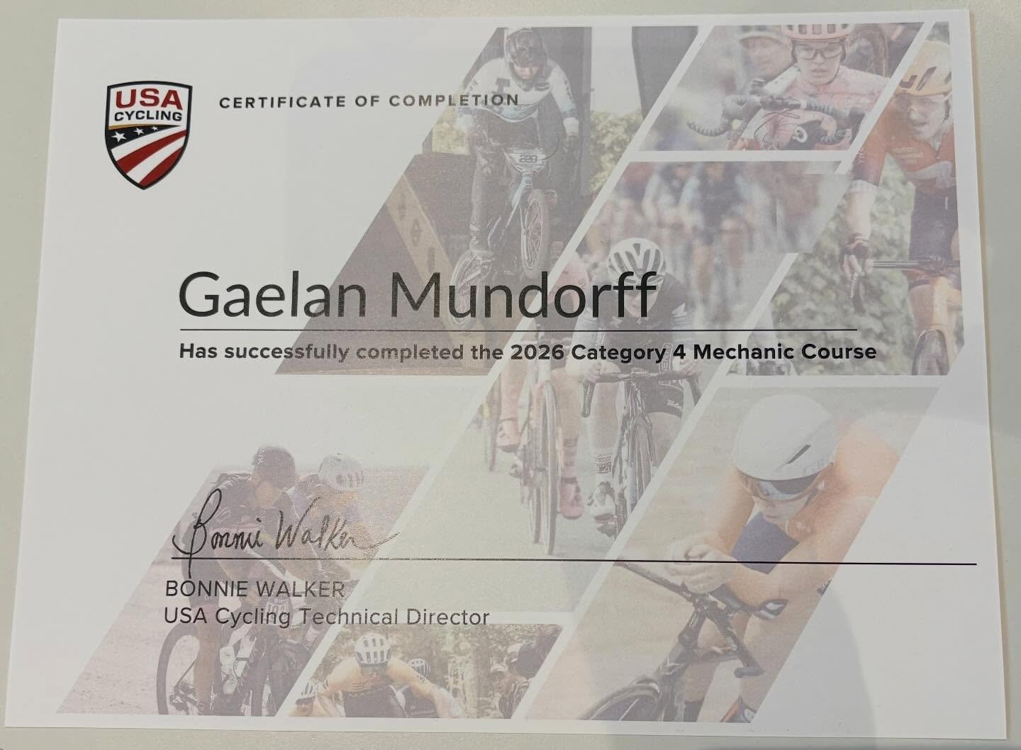 I meant to post more throughout the week, be on the look out for more tonight, BUT I did it! I am officially a licensed USA Cycling Mechanic! Thank you to @usacycling for the experience and knowledge you passed down to me and the other students. I ca