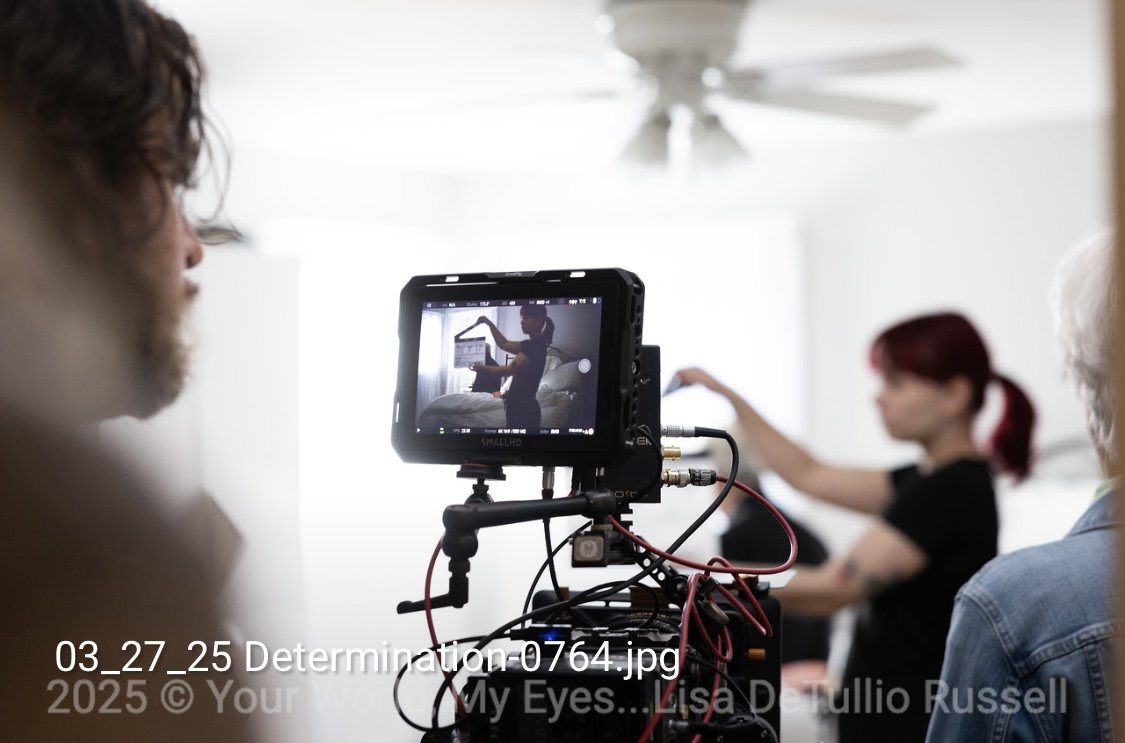 SIT WITH ME WHILE I DIE (2025) Director: Brian Russell / Camera Assistant: Paola Michaela 
Photo credits: Lisa Detullio Russell