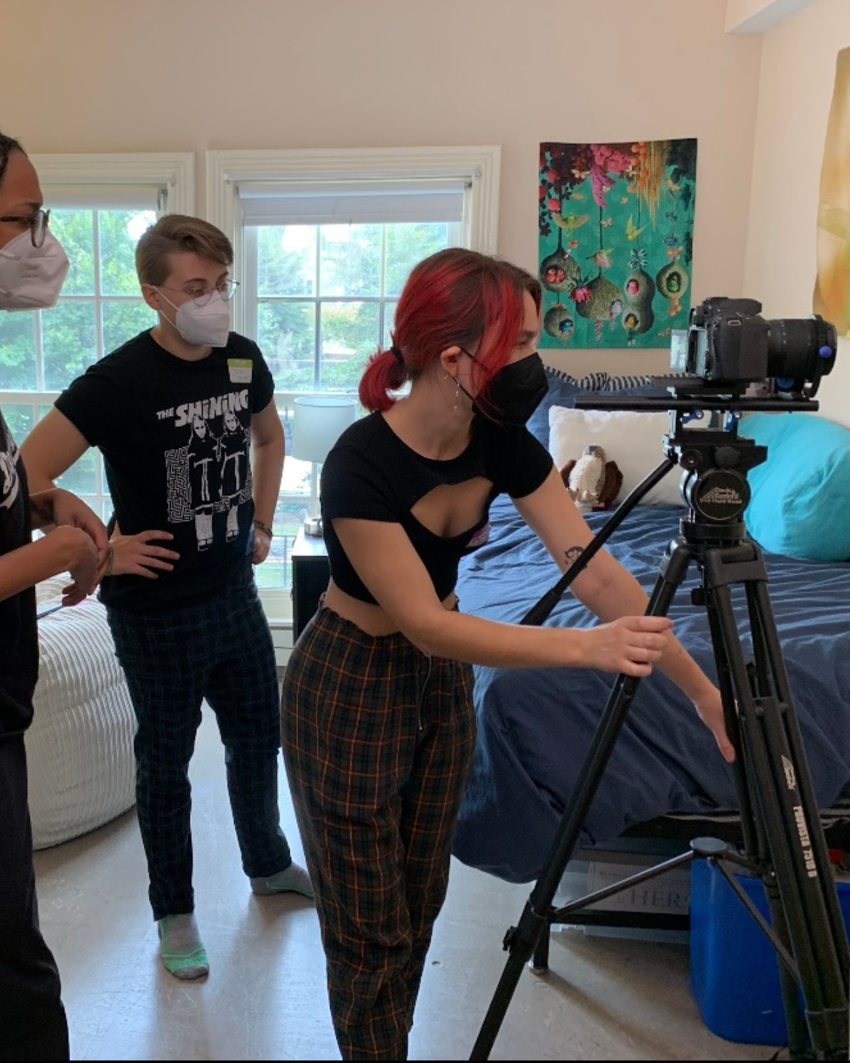 Filmmaker paola michaela directing the winged detectives