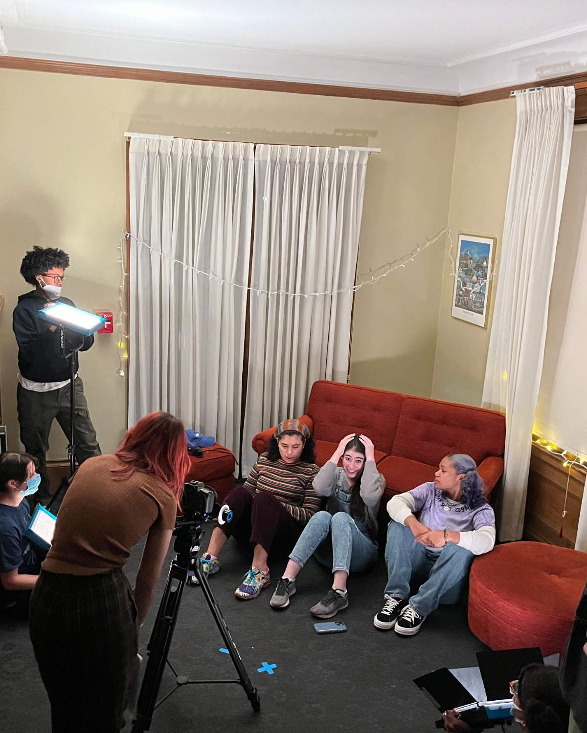 THE WINGED DETECTIVES (2022) Setting up for a nighttime shoot