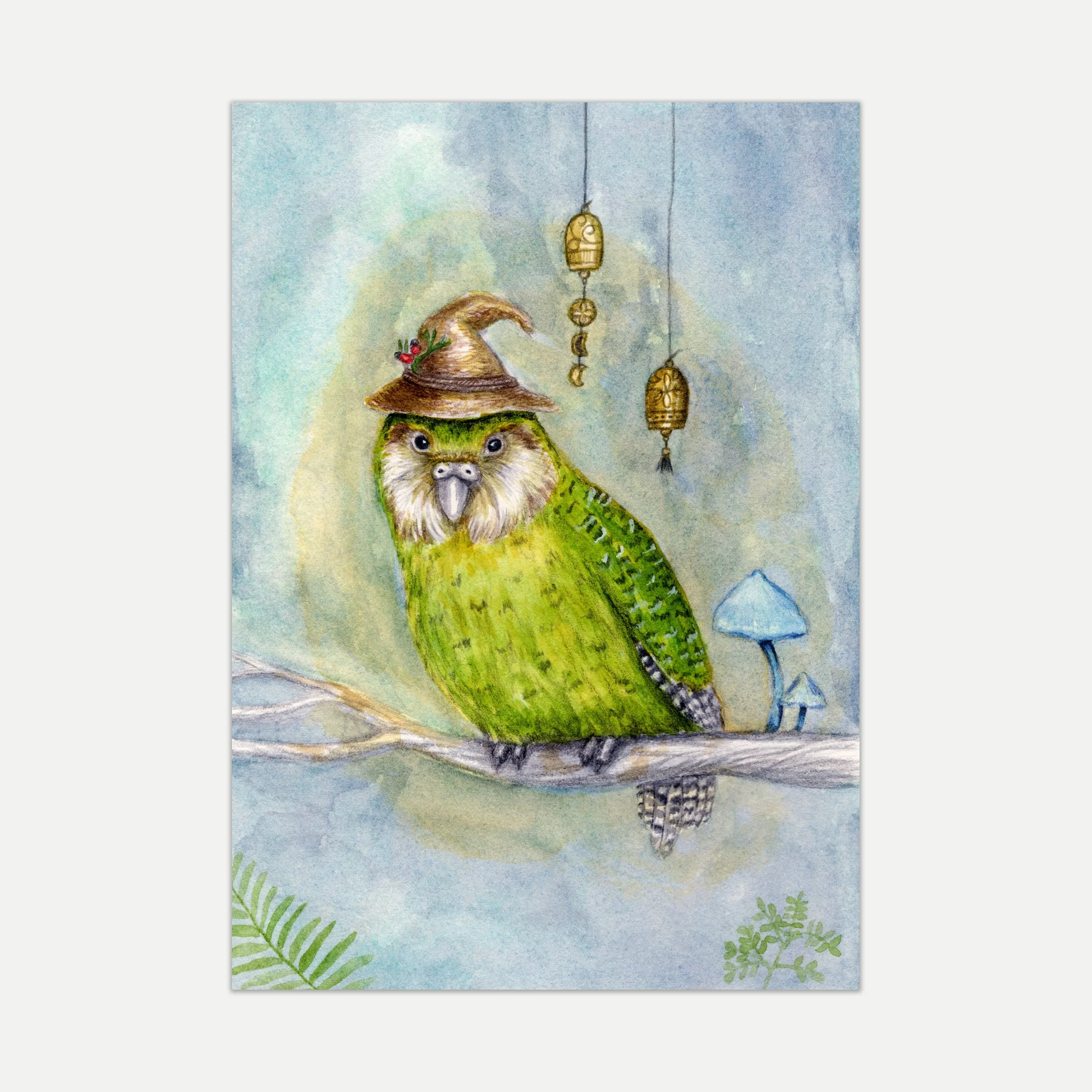 Wizard Kākāpō A4 Print