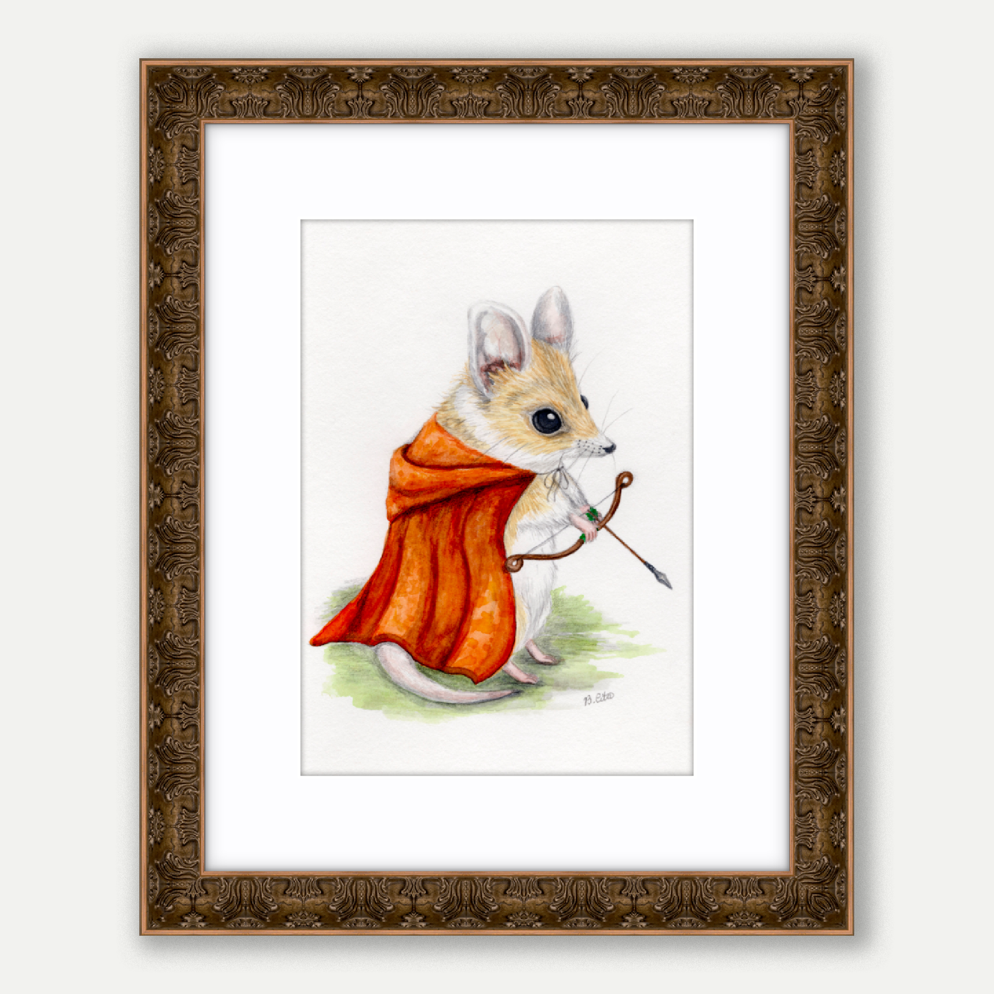 Fat Tailed Dunnart with bow and arrow-framed-example.png