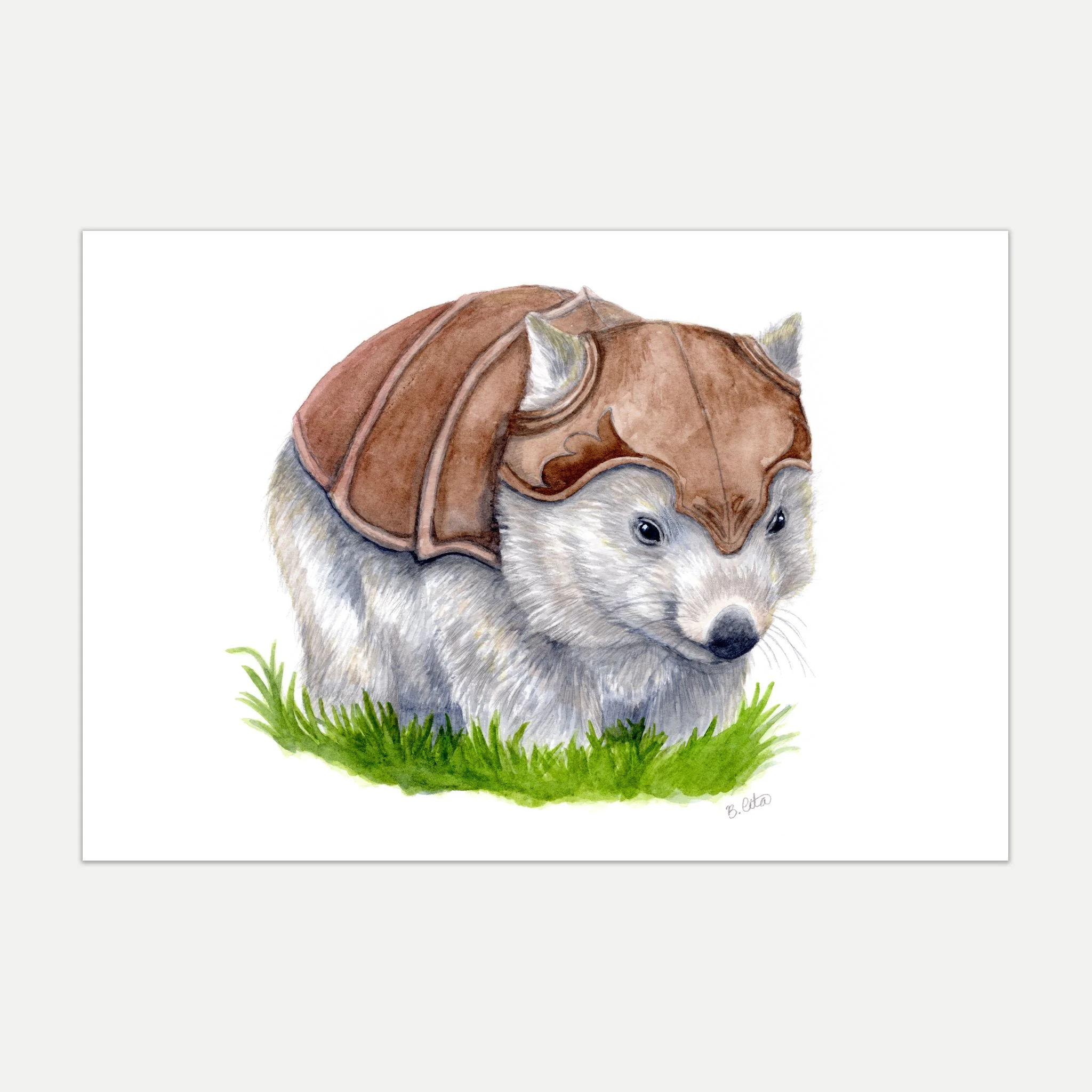 Combat Wombat A4 Print