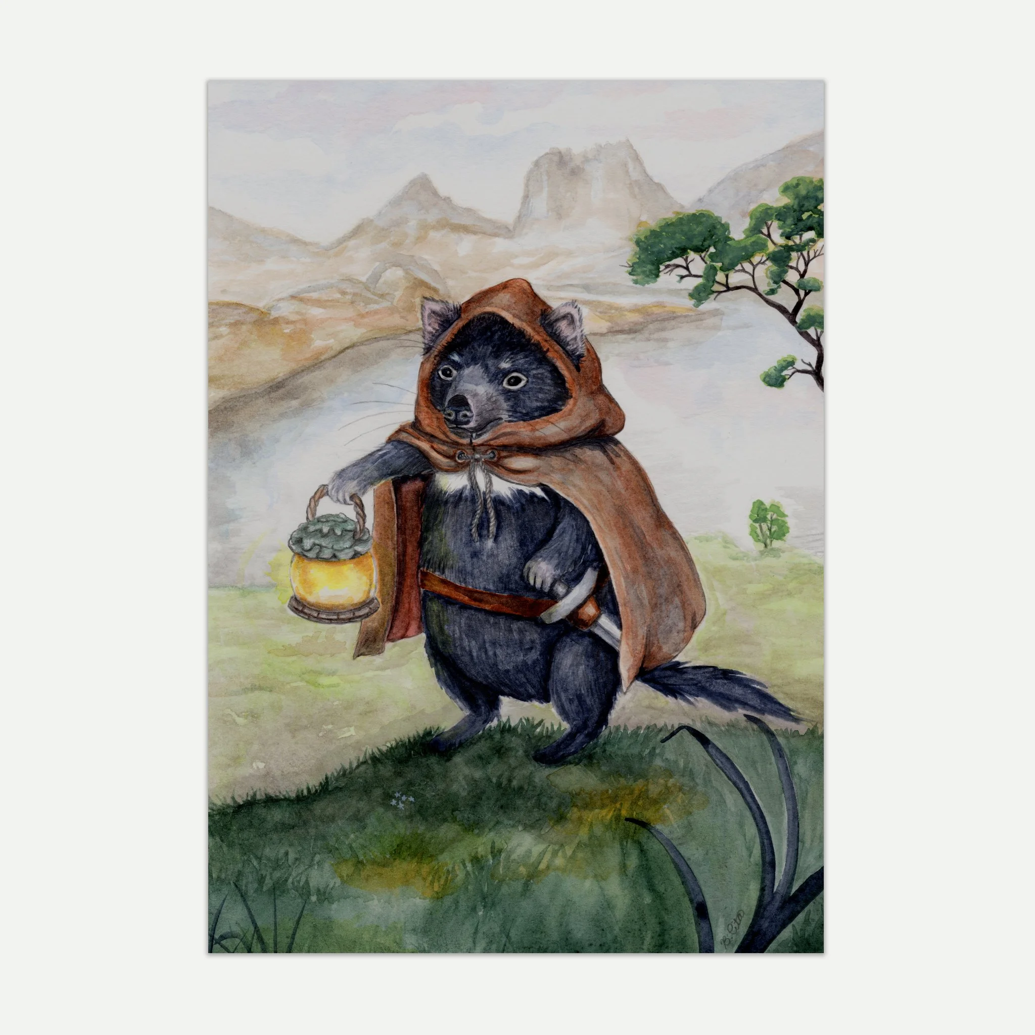 Tasmanian Devil at Cradle Mountain Tasmania A4 Print