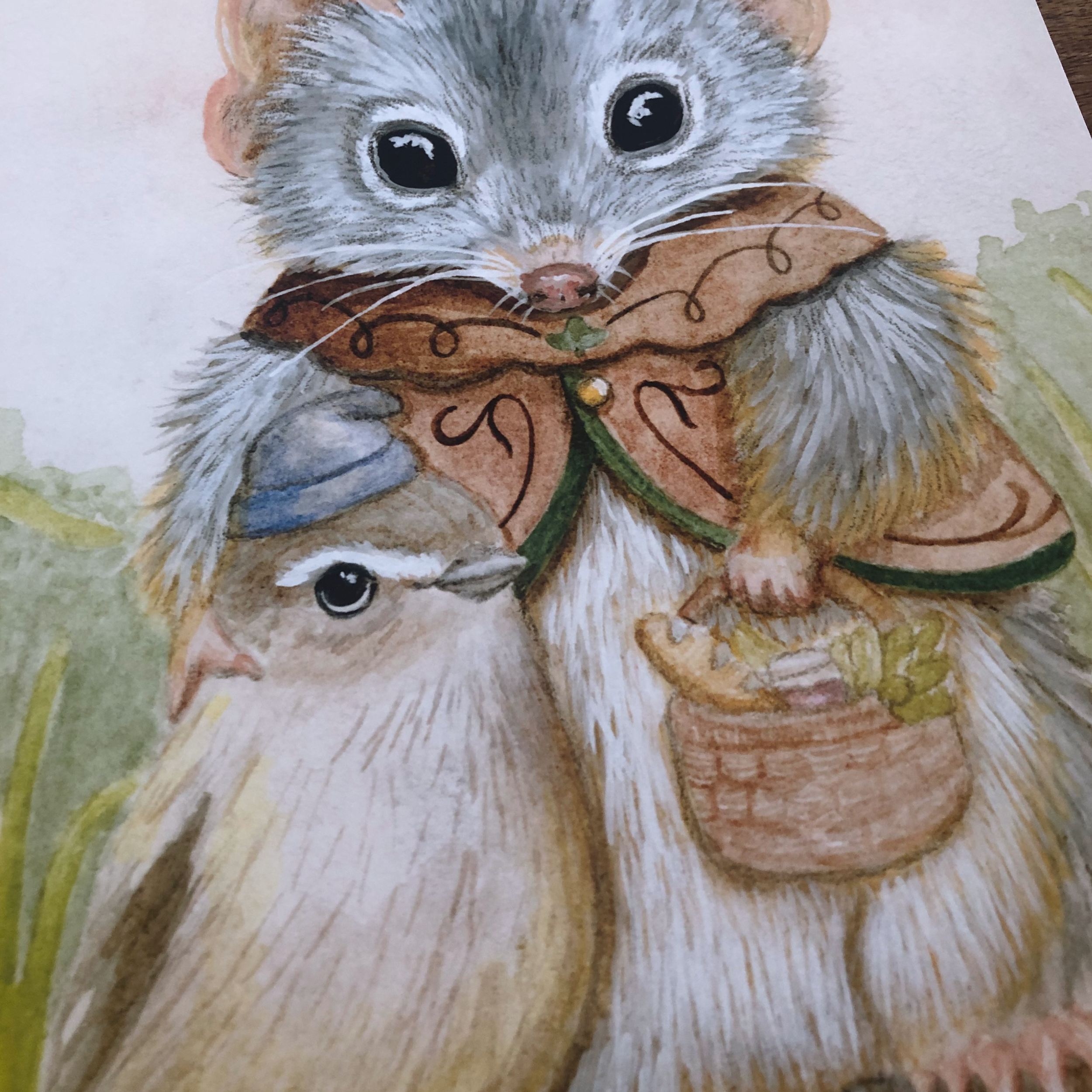 yellow-footed-antechinus-and-weebill-watercolour-painting-a4-print-1.png