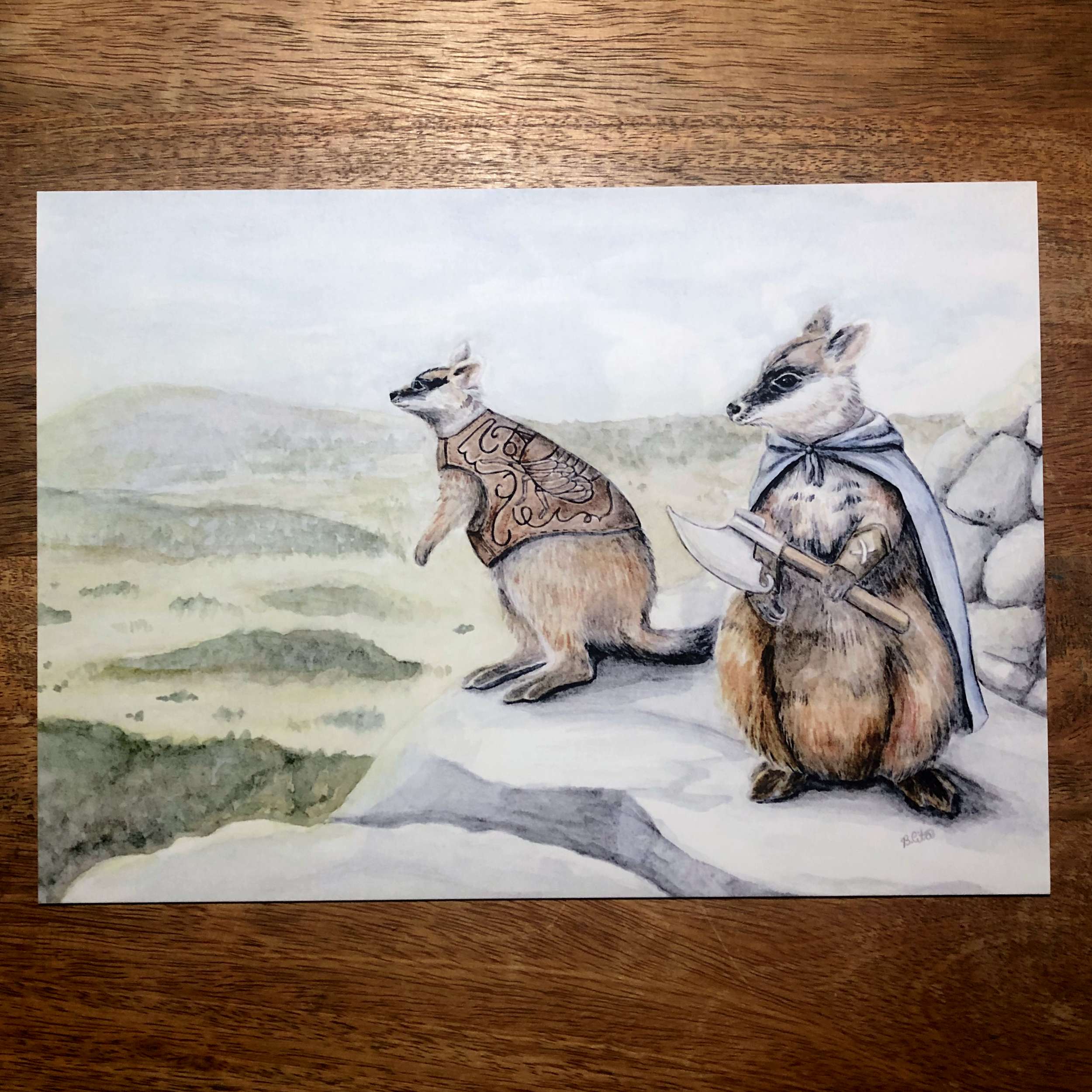 brush-tailed-rock-wallabies-in-armor-watercolour-painting-a4-print-1.png