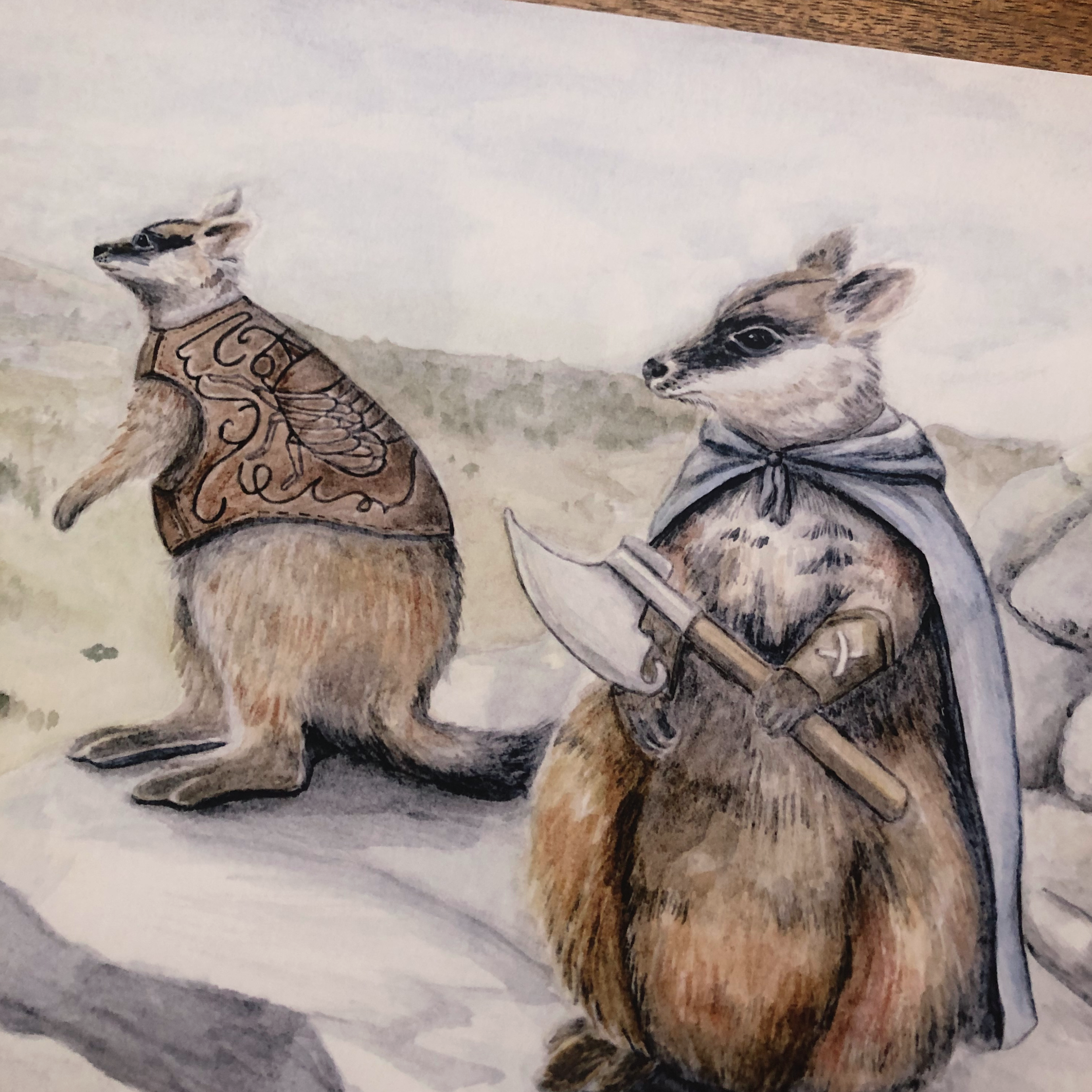 brush-tailed-rock-wallabies-in-armor-watercolour-painting-a4-print-2.png