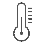 Thermometer icon with temperature markings