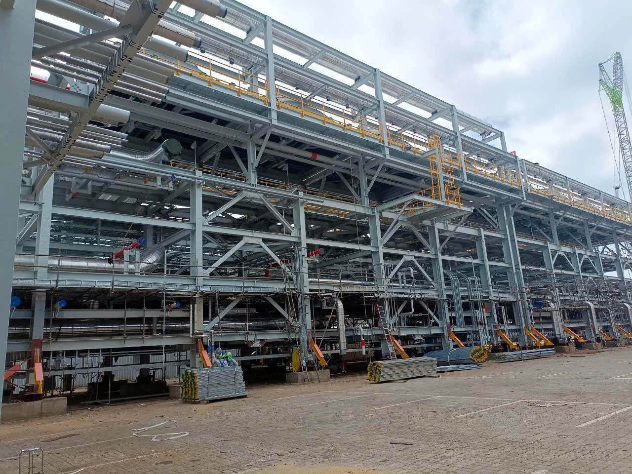 Completed passive fire protection works for offshore topside structures, ensuring fire resistance and regulatory compliance.