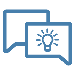 chat bubbles light bulb