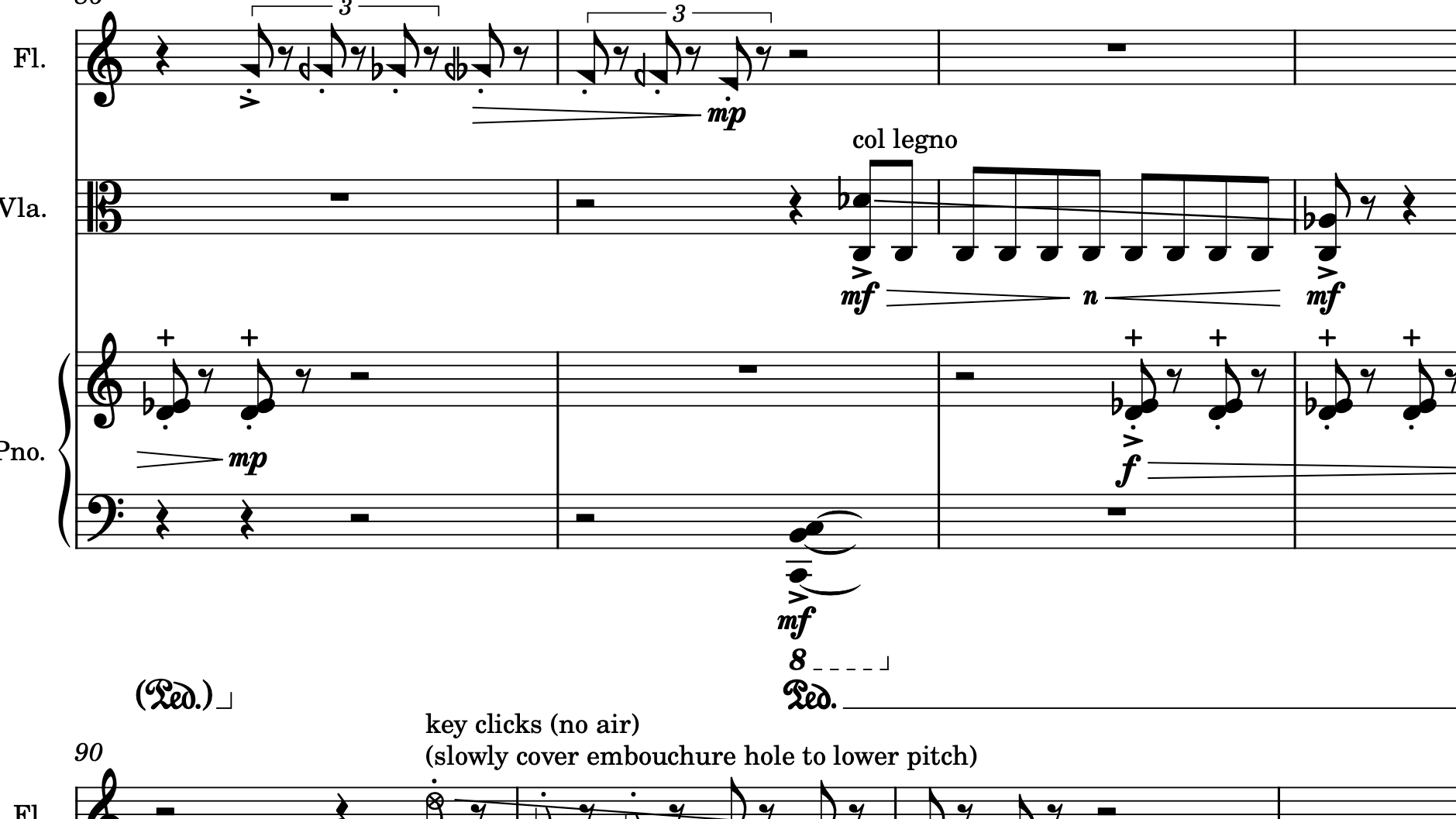 re-act-ion - flute, viola, and piano (2025)