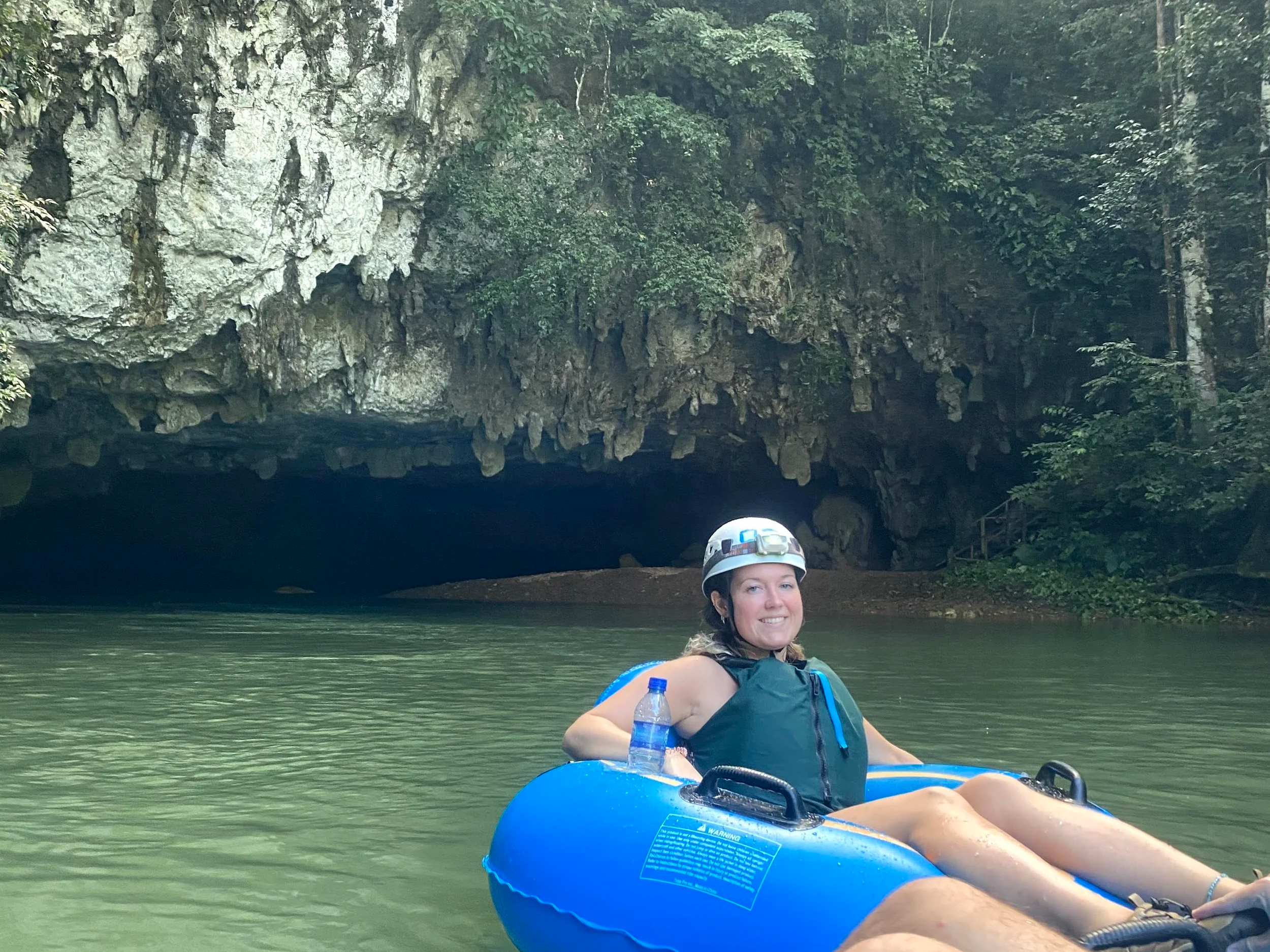 Cave Tubing in Belize floating river