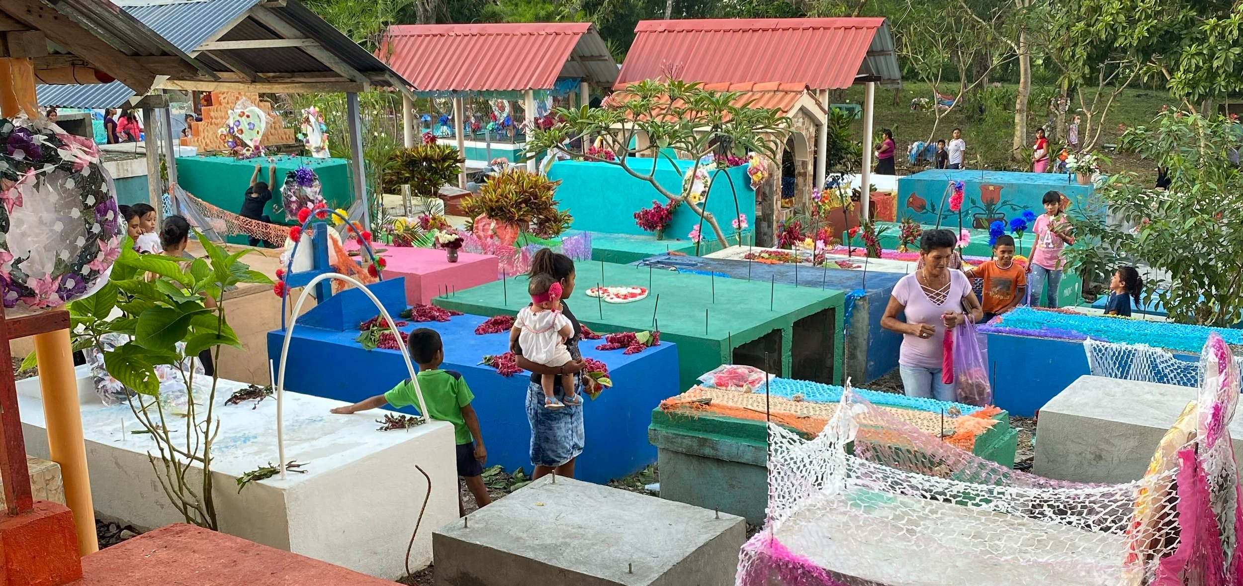 Day of the Dead celebration in Guatemala cemetery