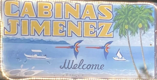 Cabinas Jimenez Puerto Jimenez Costa Rica Sign