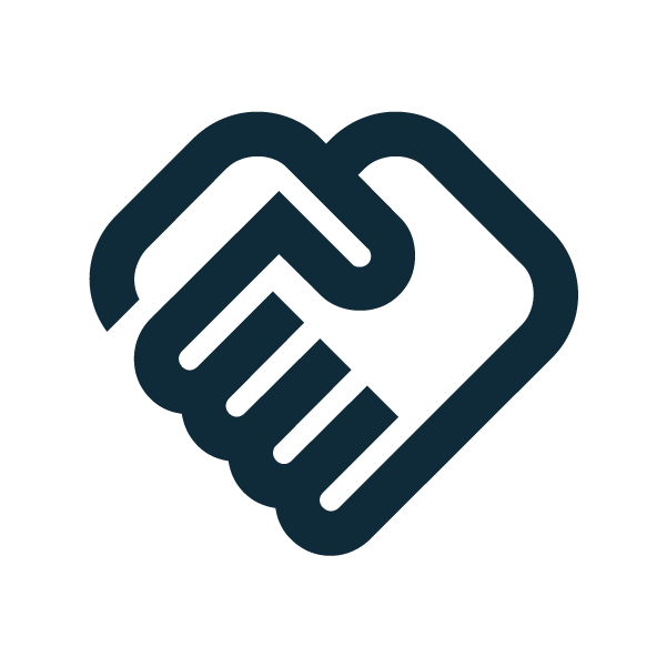 Icon of two hands shaking.