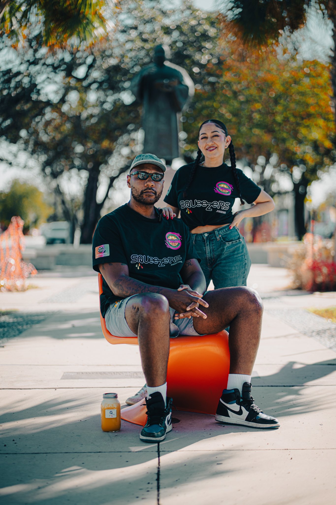 Power couple building brand awareness for Squeezers Juice Bar in San Antonio, TX
