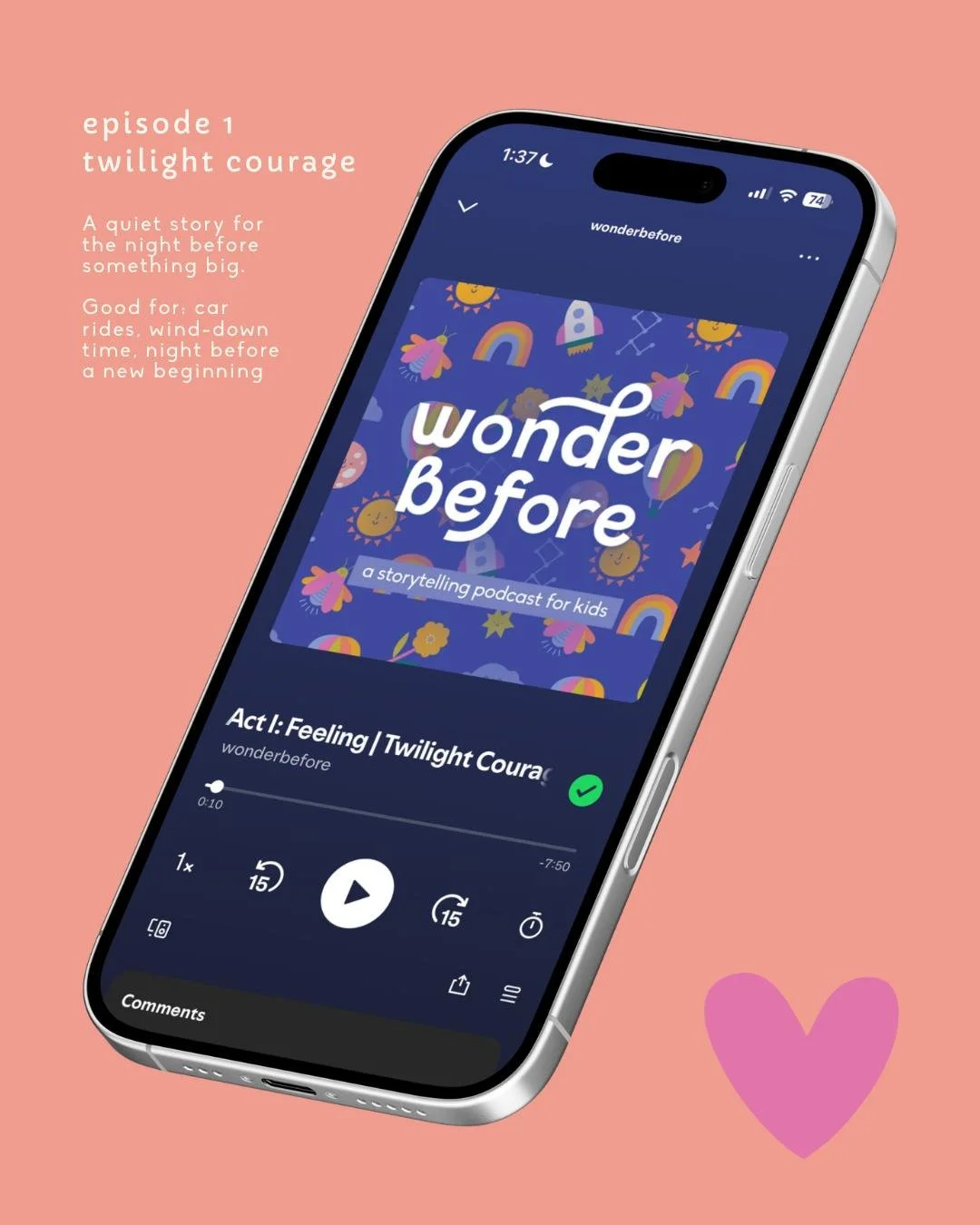 Start here.📍

Twilight Courage is a Feeling story. It's about sitting with the weight of tomorrow and finding something steady inside yourself.

I made this one for the night before something big. The night before the first day of school. The night 