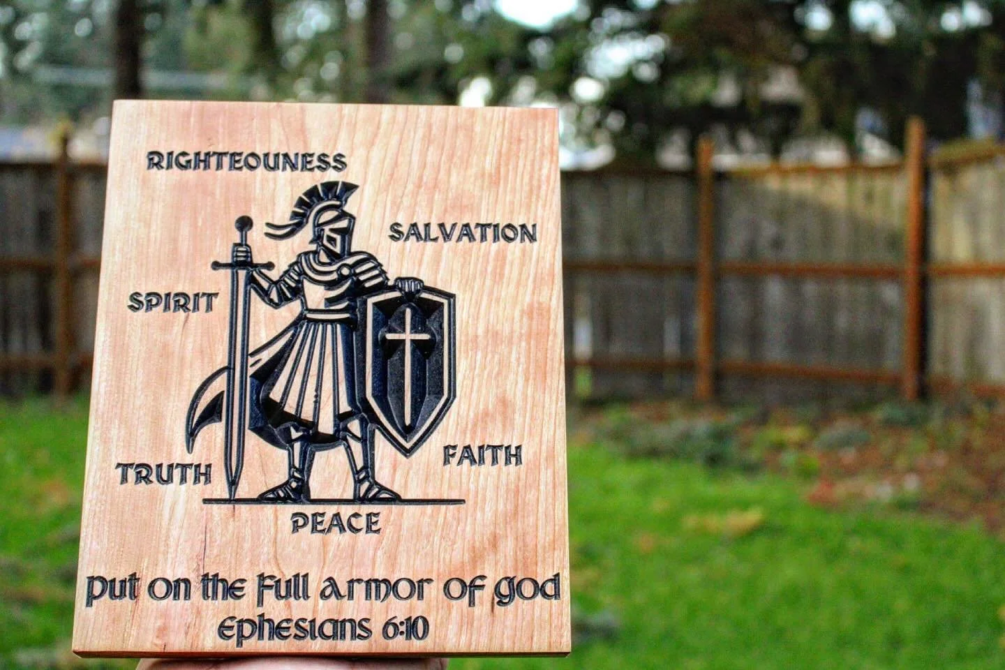 &ldquo;Finally, be strong in the Lord and in his mighty power. Put on the full armor of God, so that you can take your stand against the devil&rsquo;s schemes.&rdquo;
‭‭Ephesians‬ ‭6‬:‭10‬-‭11‬
.
.
.
#mattywestsidewoodworking