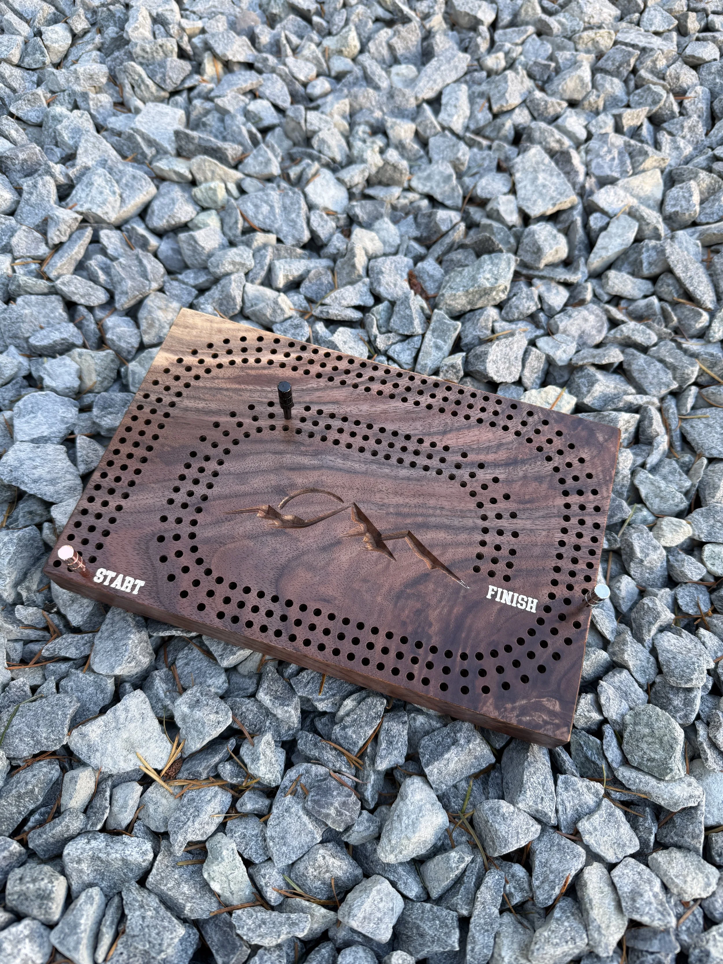 Walnut Burl Cribbage Board