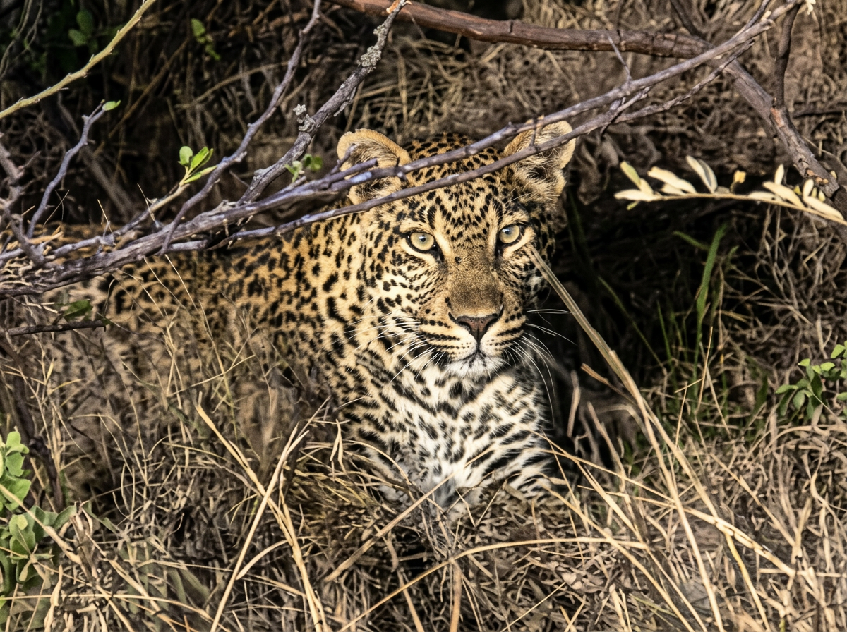 The Leopard, the most elusive of the big five, caught here!