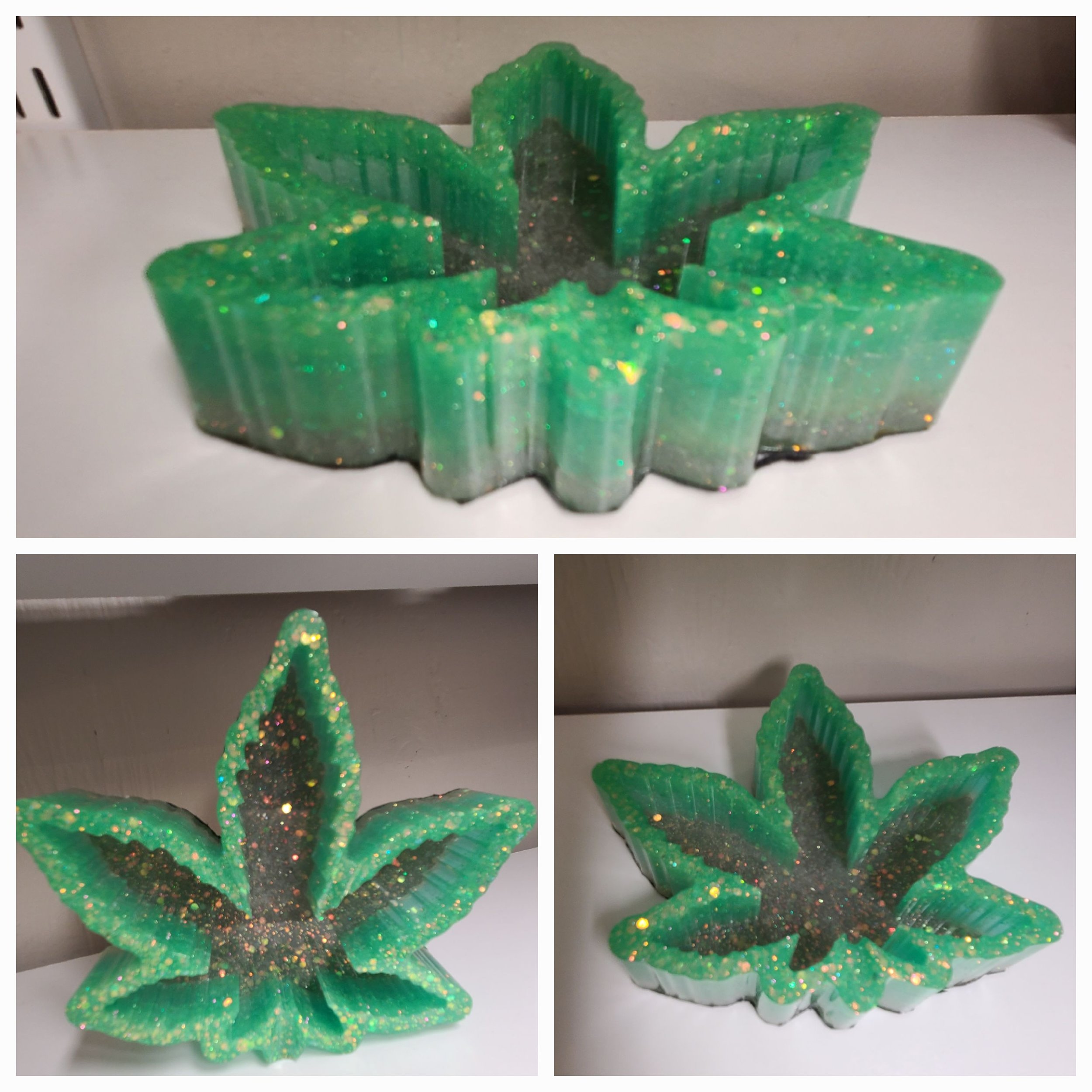 Pot Leaf Ashtray / Coin Holder