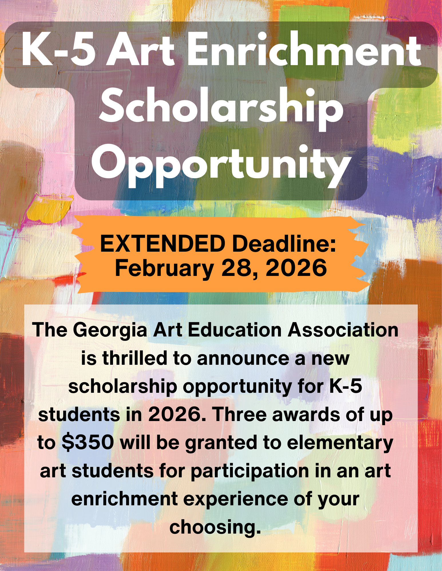 Extended Deadline! Click on the image to apply. 